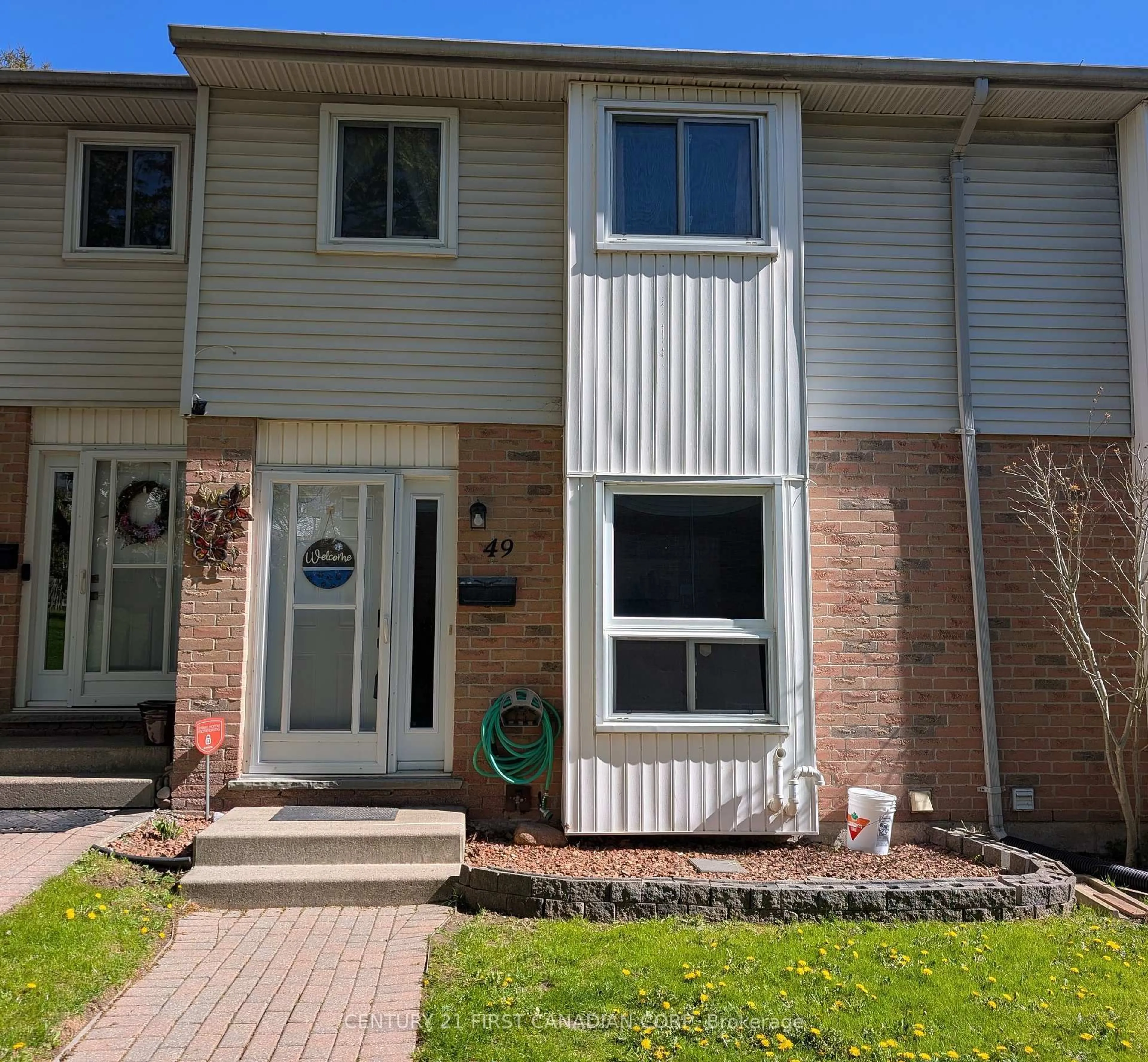 Home with vinyl exterior material, street for 110 Deveron Cres #49, London South Ontario N5Z 4W7