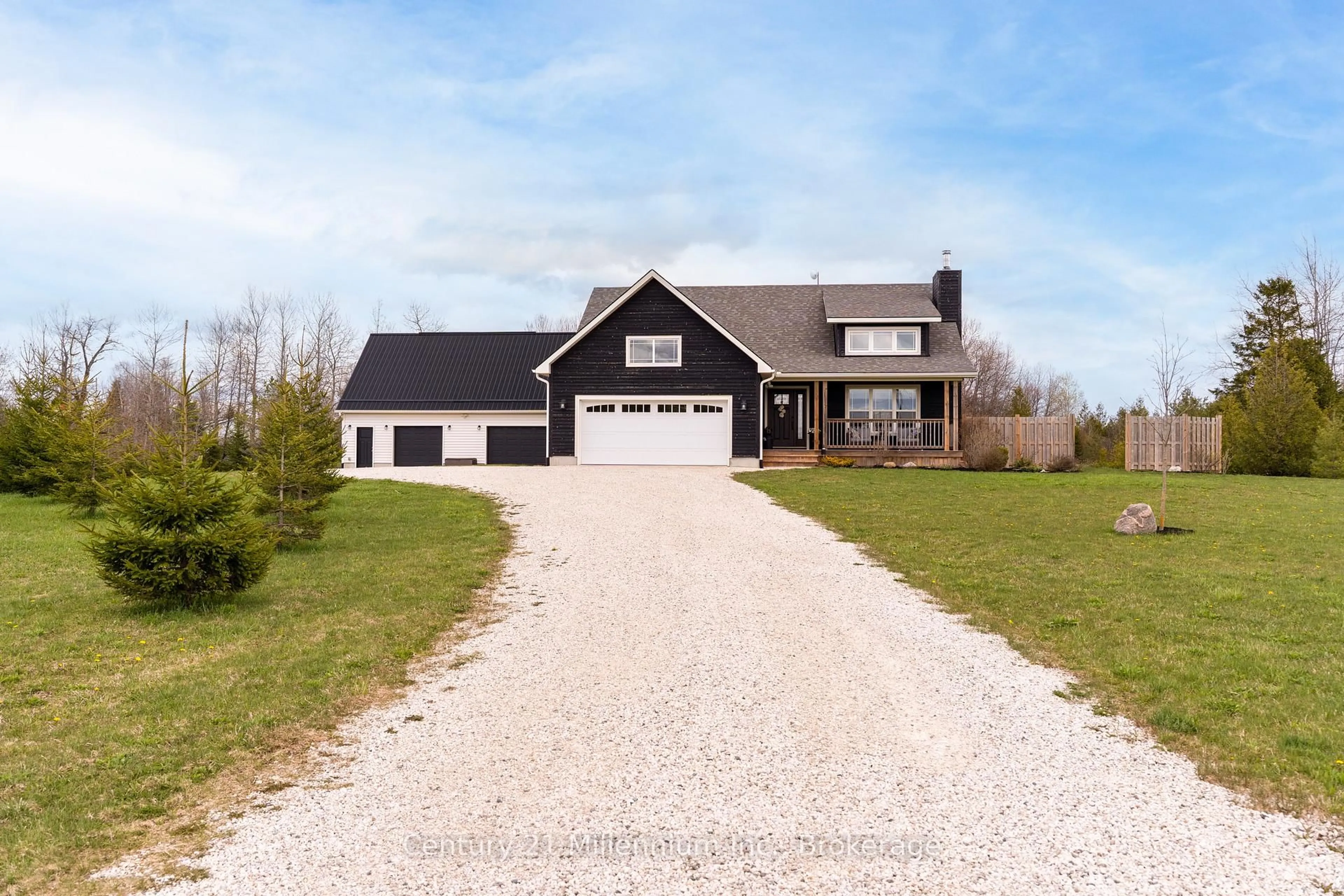 Home with vinyl exterior material, street for 405282 Grey Road 4, R.R.# 3, Grey Highlands Ontario N0C 1K0