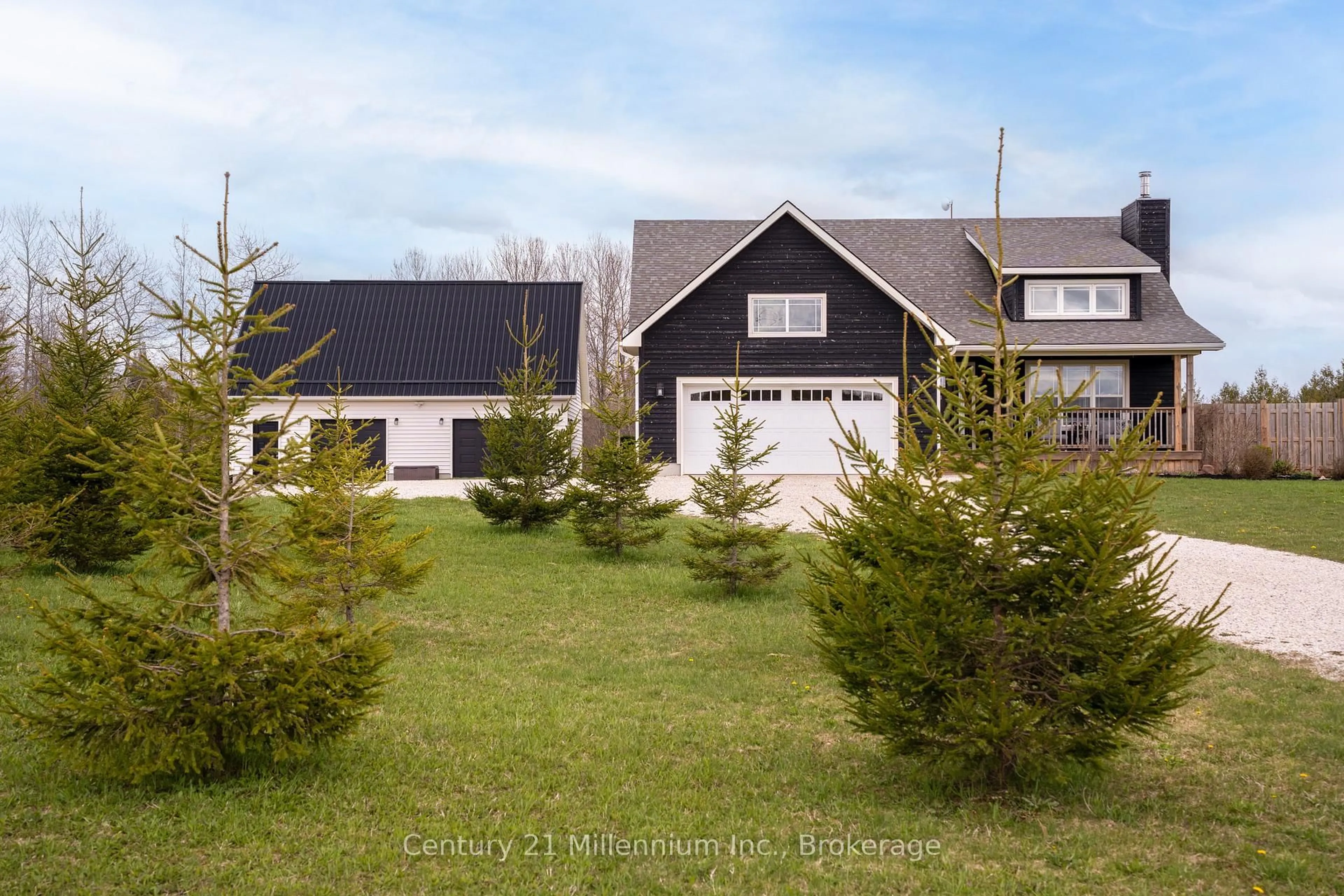 A pic from outside/outdoor area/front of a property/back of a property/a pic from drone, street for 405282 Grey Road 4, R.R.# 3, Grey Highlands Ontario N0C 1K0