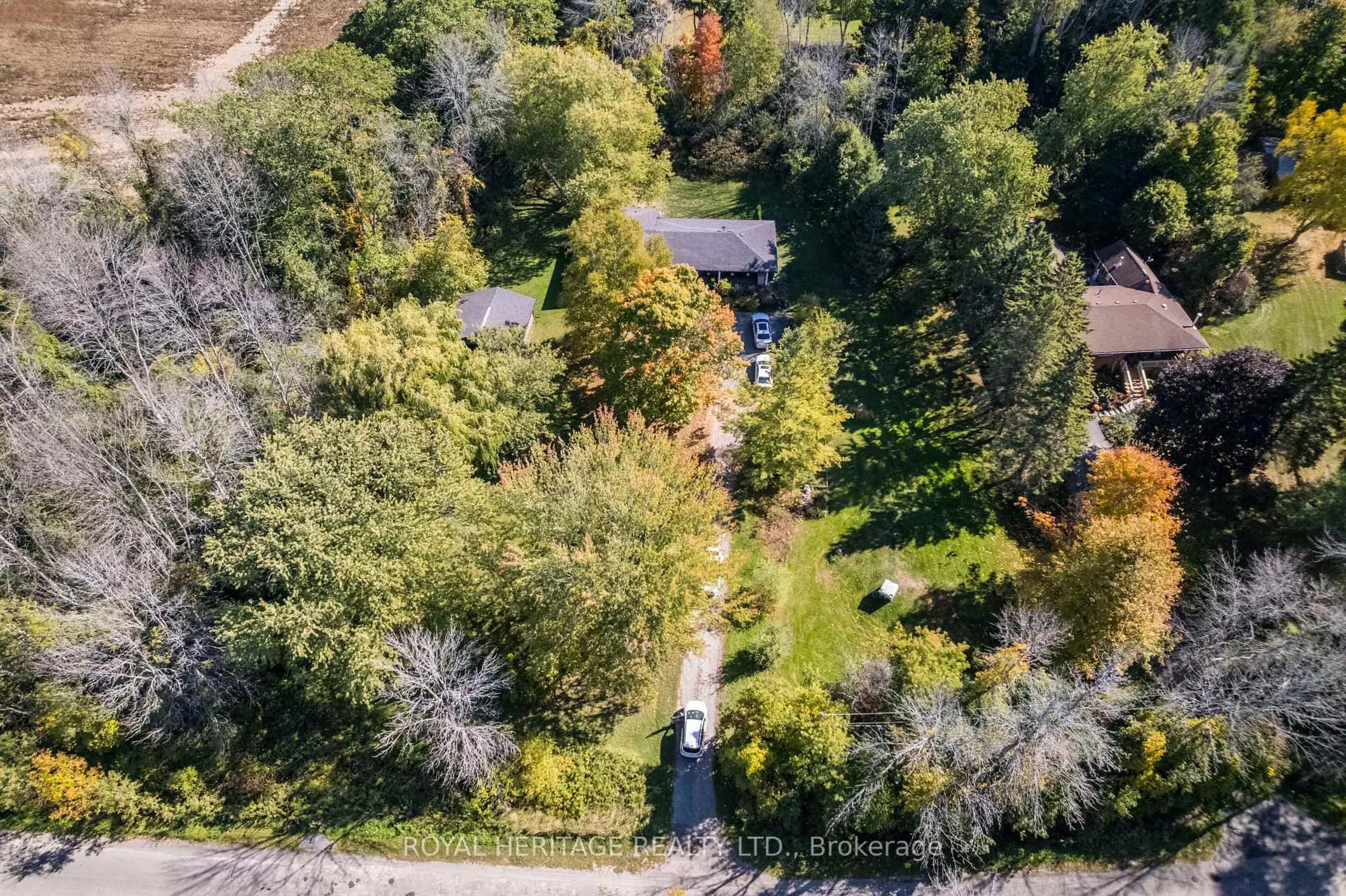 A pic from outside/outdoor area/front of a property/back of a property/a pic from drone, forest/trees view for 32 Mallory Rd, Prince Edward County Ontario K0K 1G0