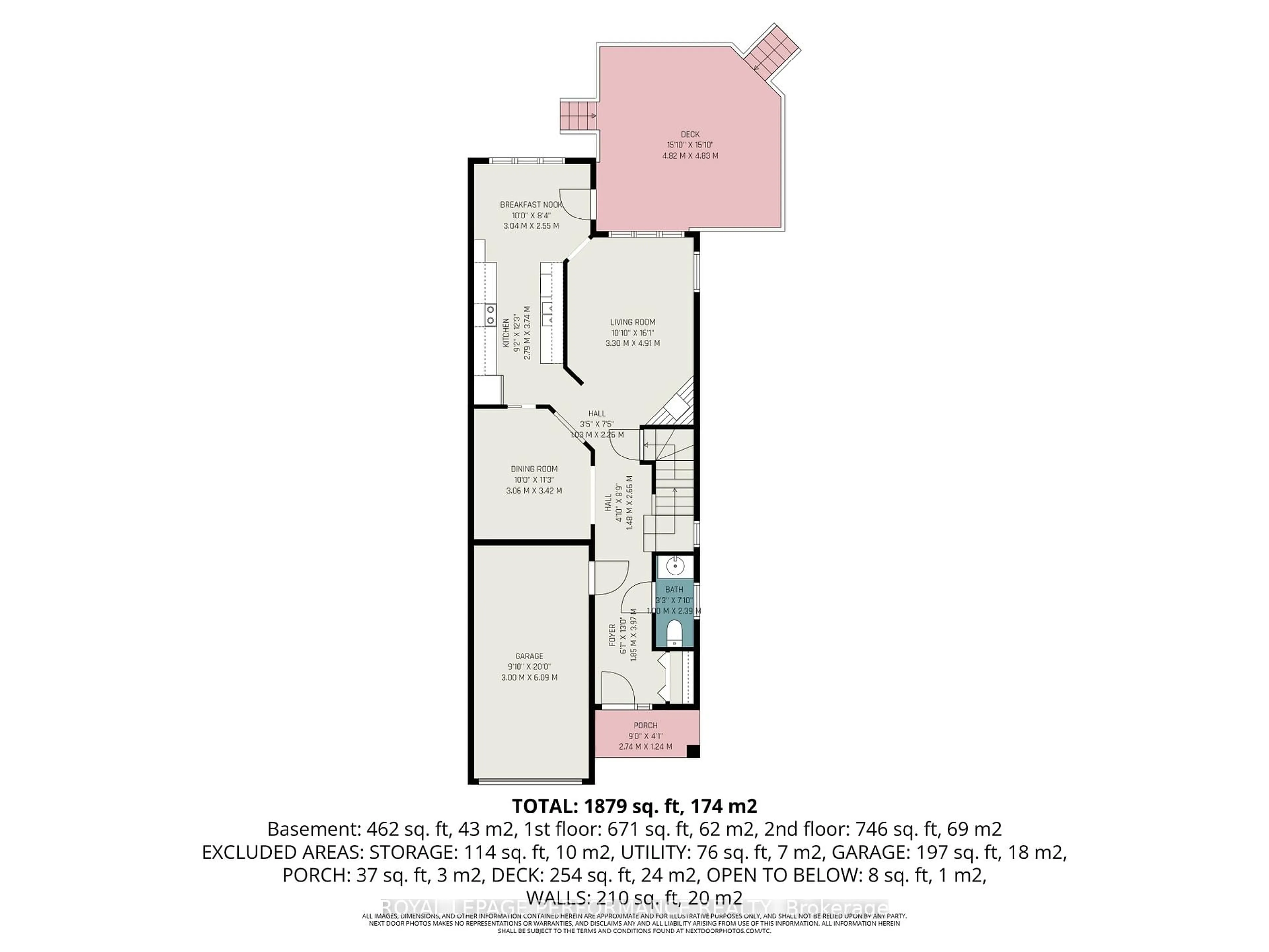 Floor plan for 1702 Jobin Cres, Ottawa Ontario K1J 1C5