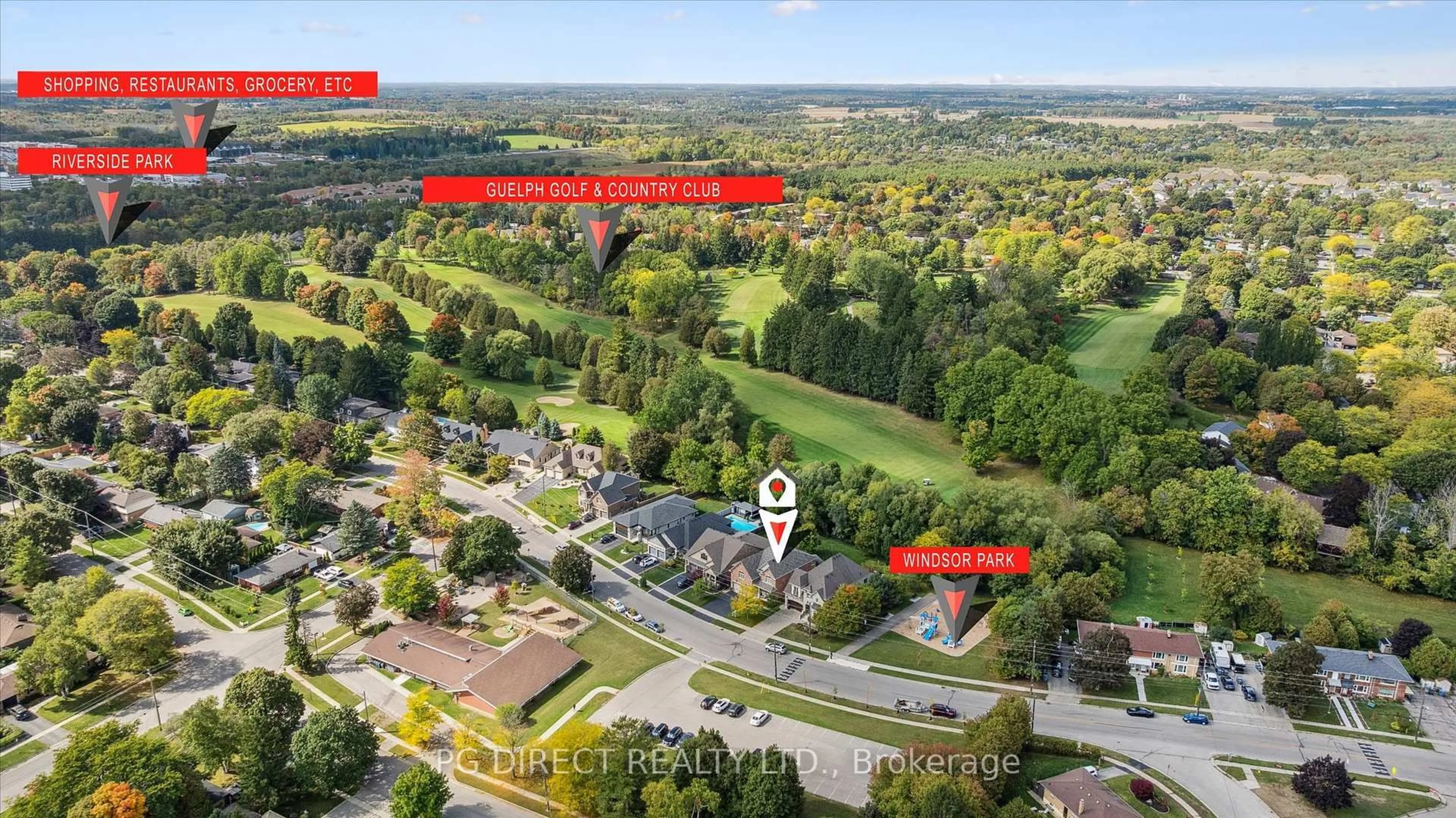 A pic from outside/outdoor area/front of a property/back of a property/a pic from drone, unknown for 70 Waverley Dr, Guelph Ontario N1E 6C8