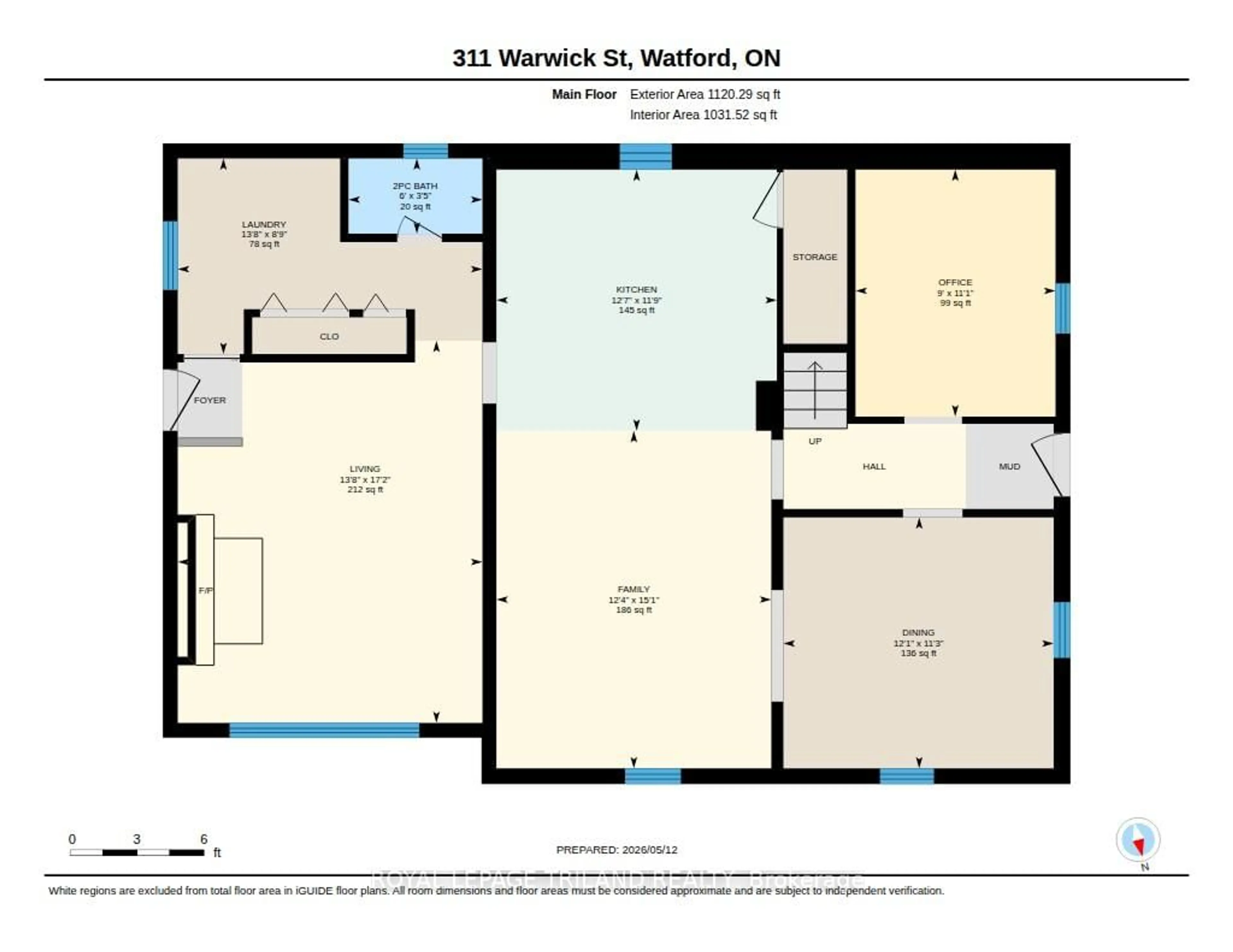 Floor plan for 311 Warwick St, Warwick Ontario N0M 2S0