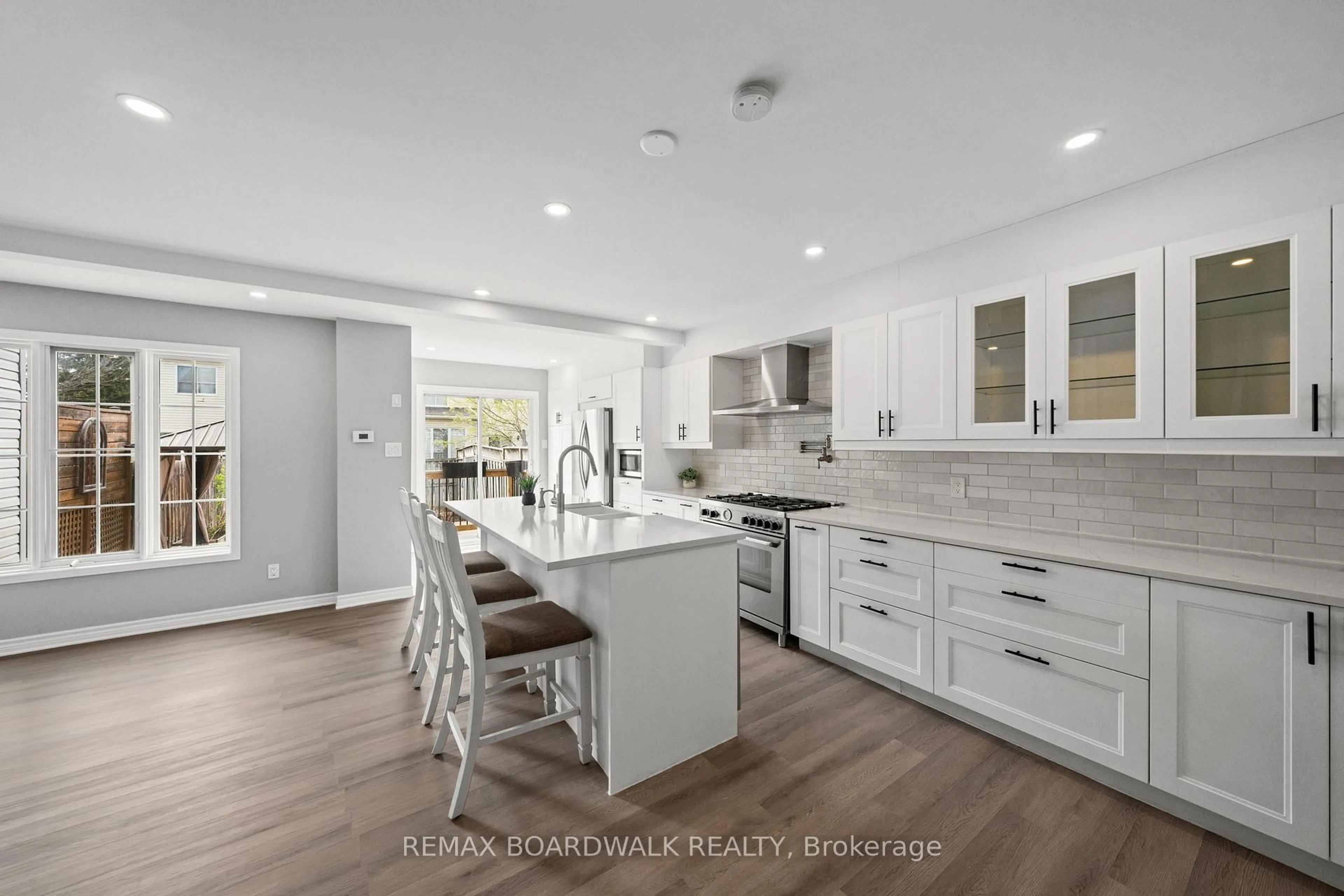 Open concept kitchen, ceramic/tile floor for 92 Kincardine Dr, Ottawa Ontario K2V 1B2