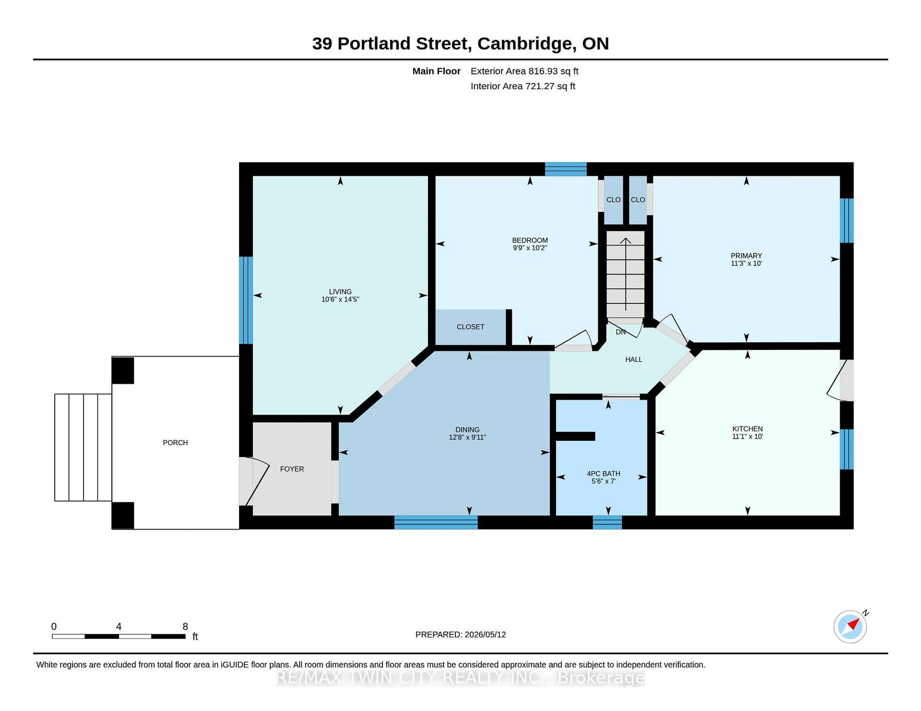 Floor plan for 39 Portland St, Cambridge Ontario N1R 4C8