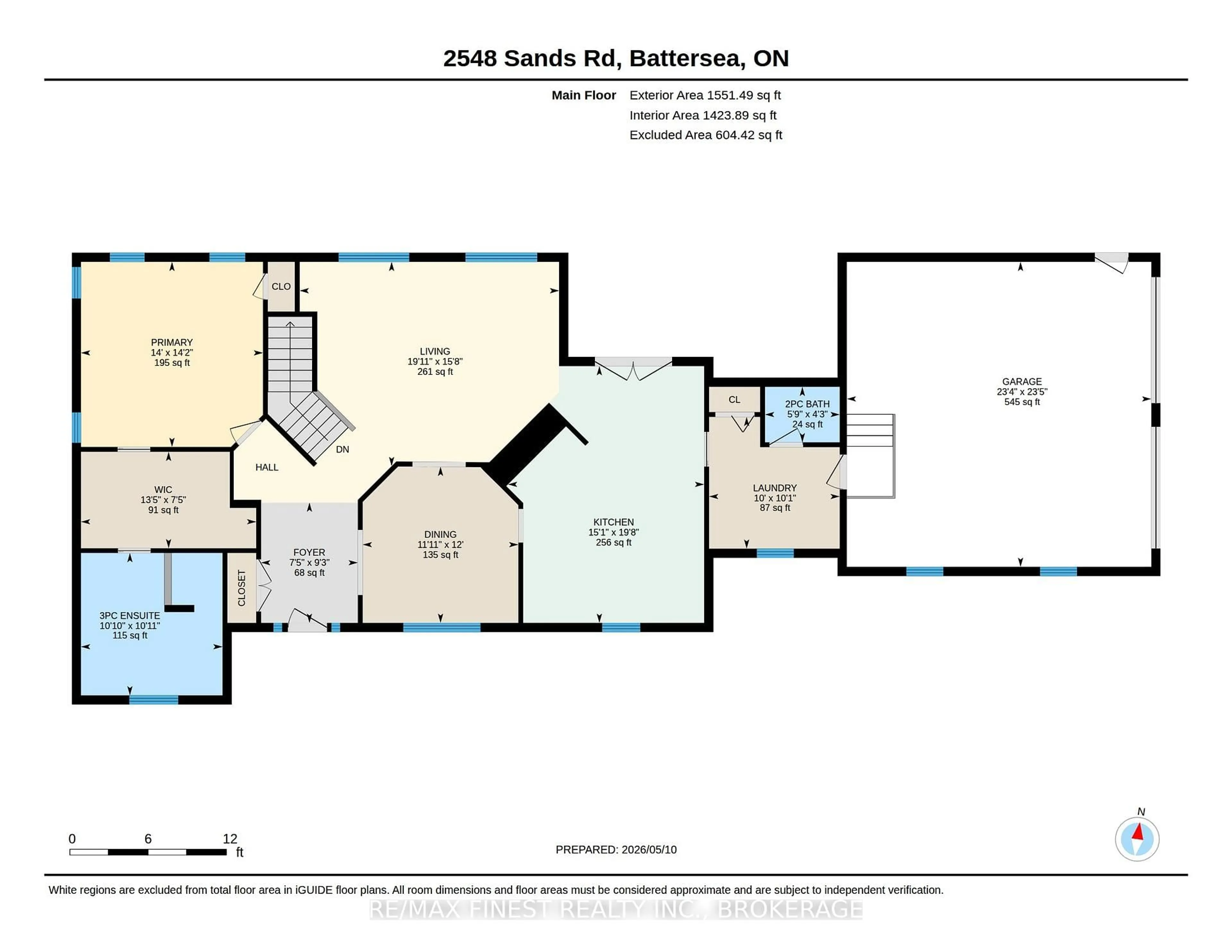 Floor plan for 2548 Sands Rd, Battersea Ontario K0H 1H0