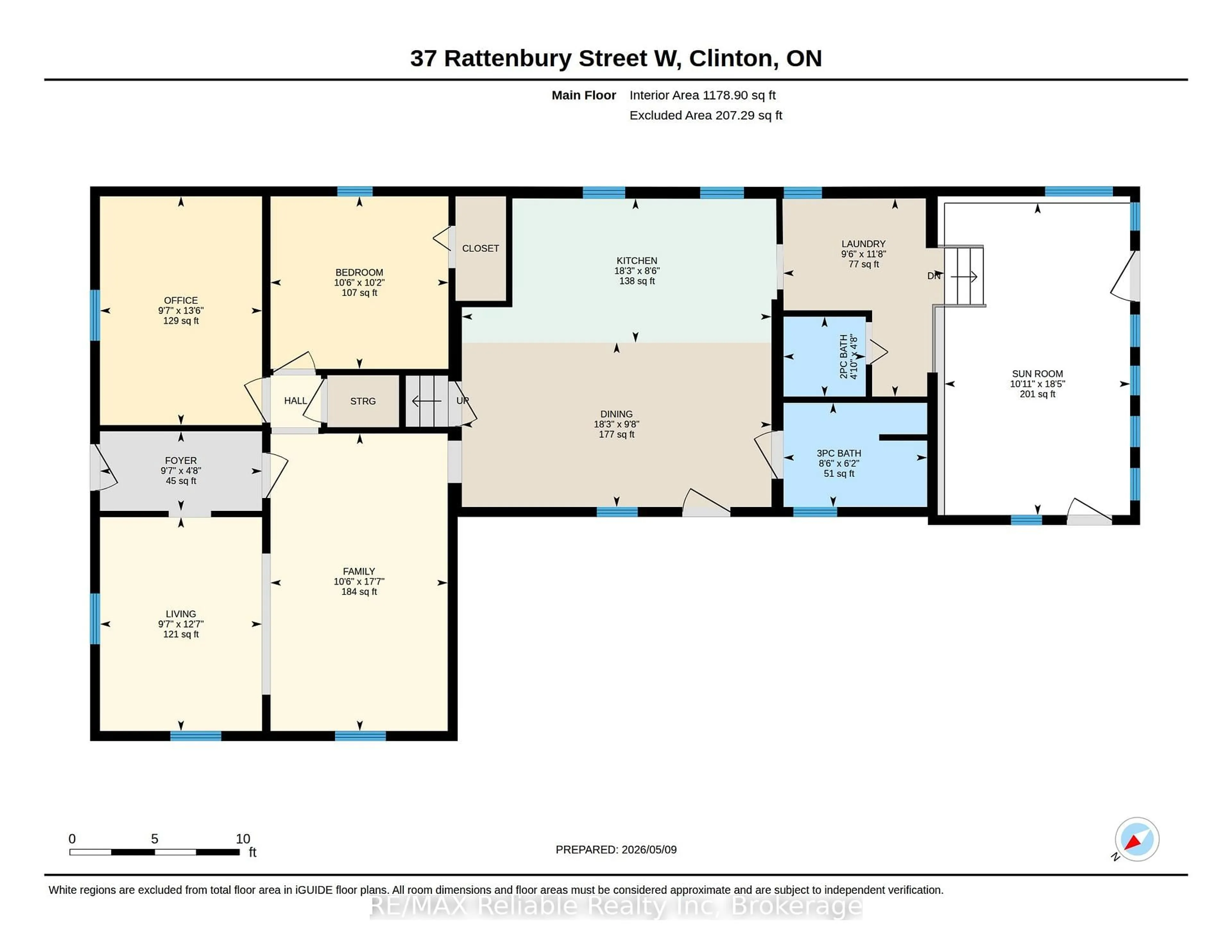 Floor plan for 32 Rattenbury St, Central Huron Ontario N0M 1L0