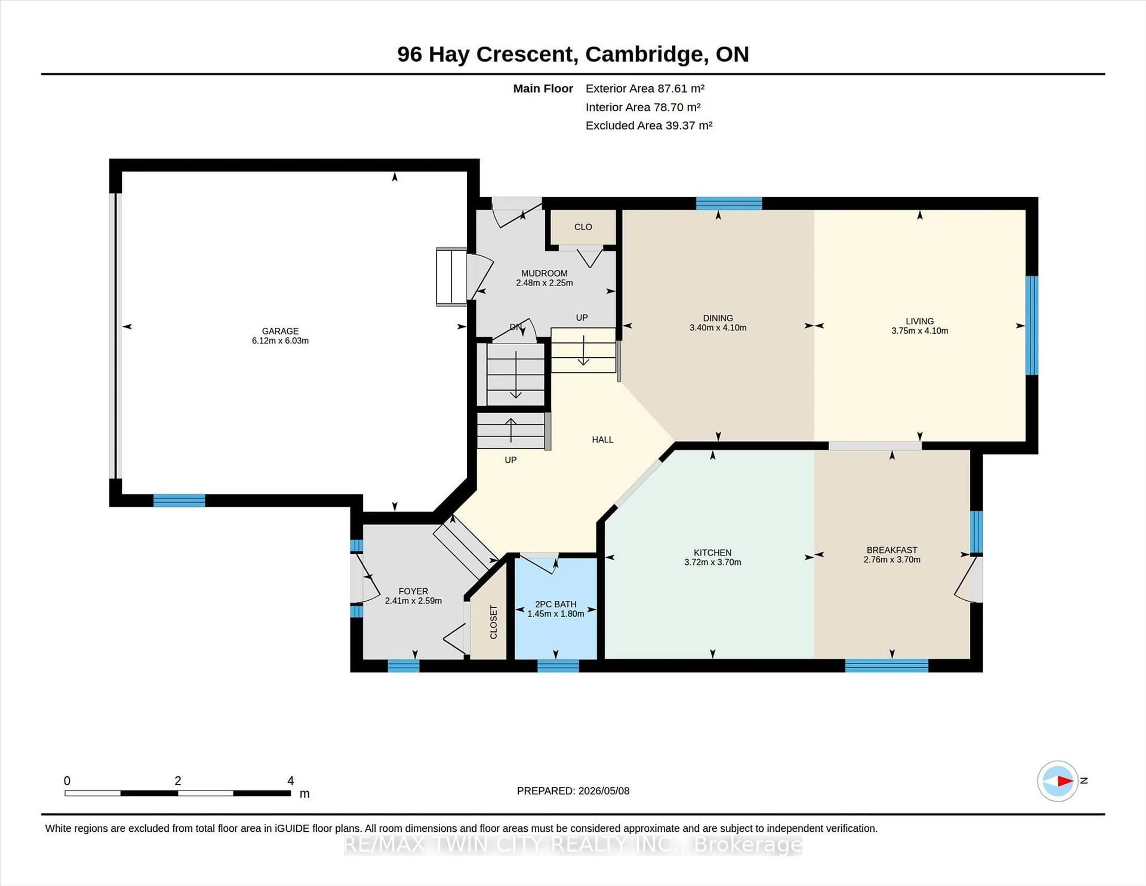 Floor plan for 96 Hay Cres, Cambridge Ontario N1P 1H7