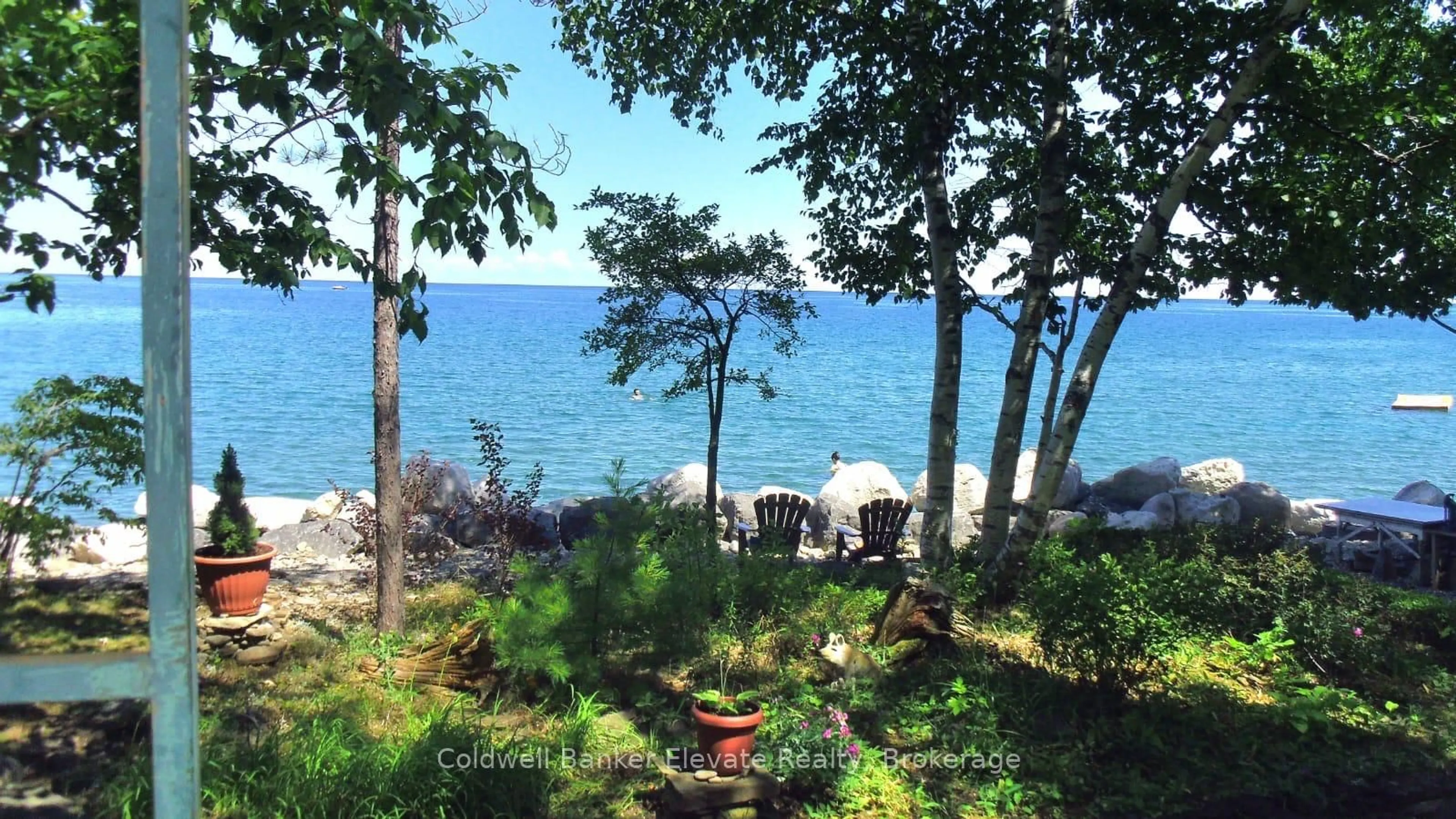 Patio, water/lake/river/ocean view for 504553 Grey 1 Rd, Georgian Bluffs Ontario N0H 2T0