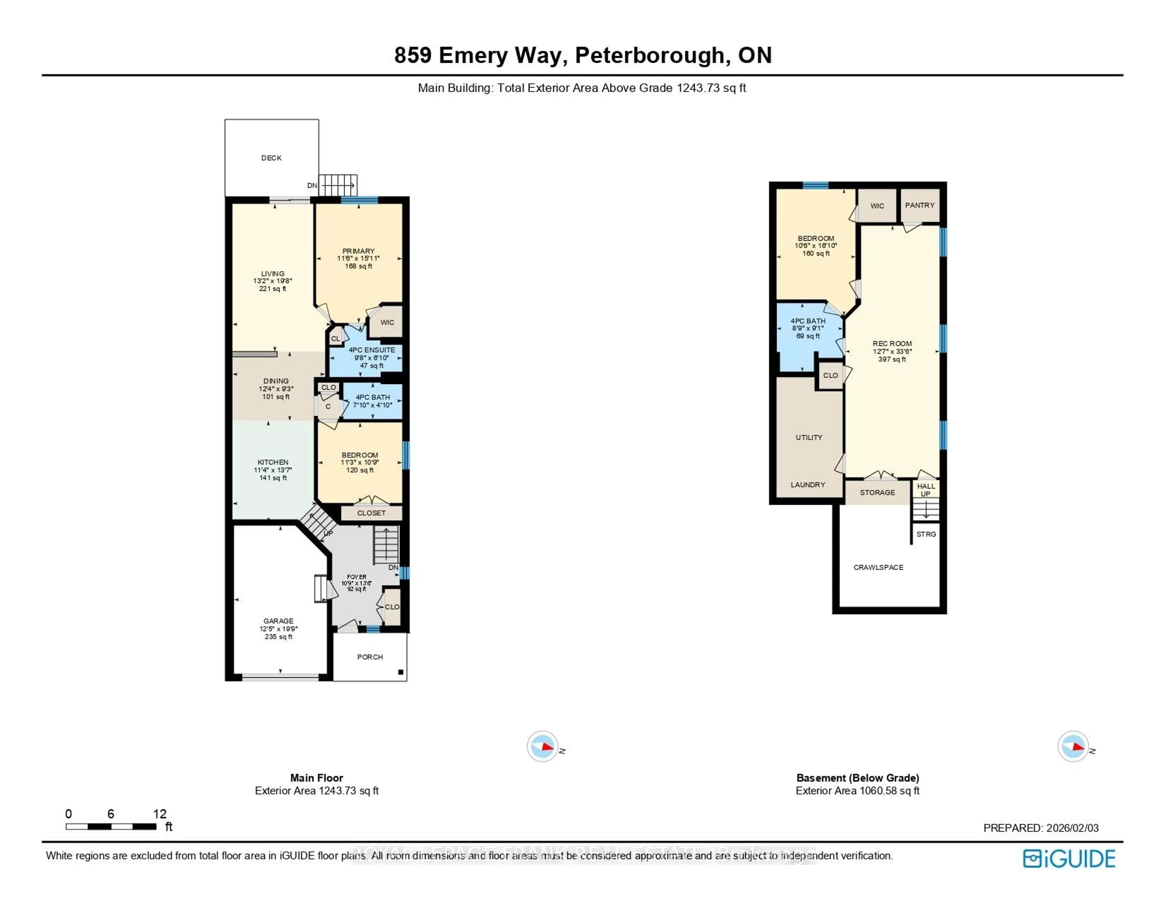 Floor plan for 859 Emery Way, Peterborough Ontario K9J 0H7