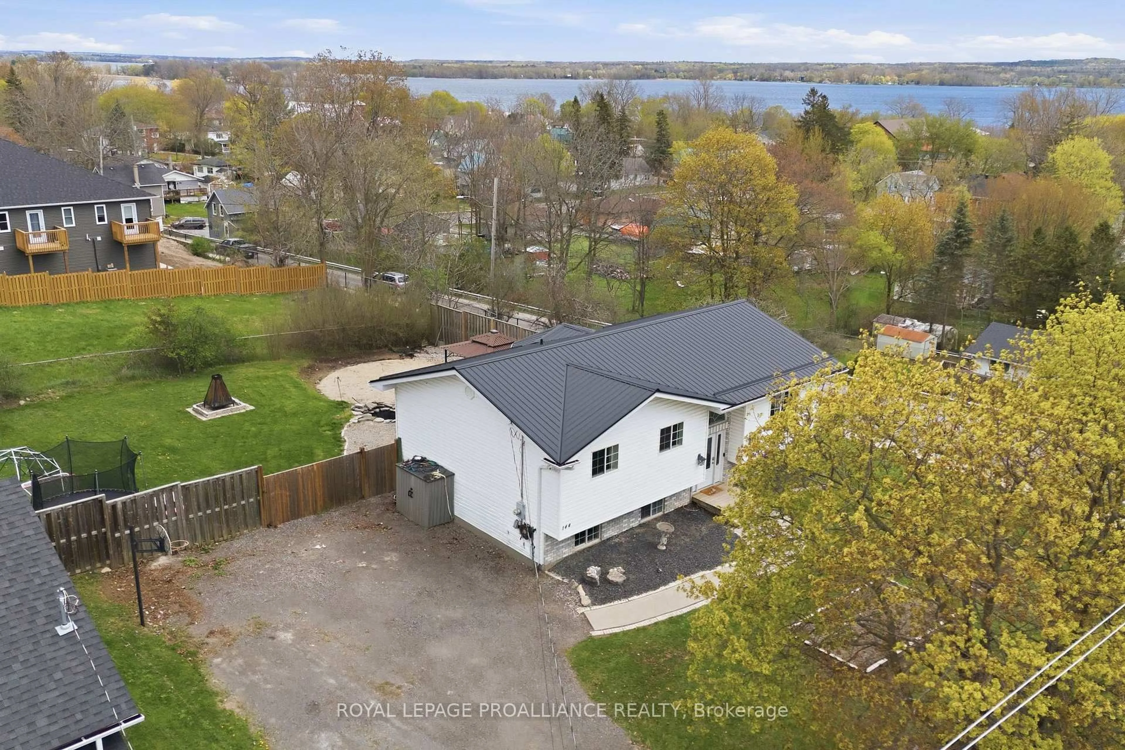 A pic from outside/outdoor area/front of a property/back of a property/a pic from drone, water/lake/river/ocean view for 144 Centre St, Deseronto Ontario K0K 1X0