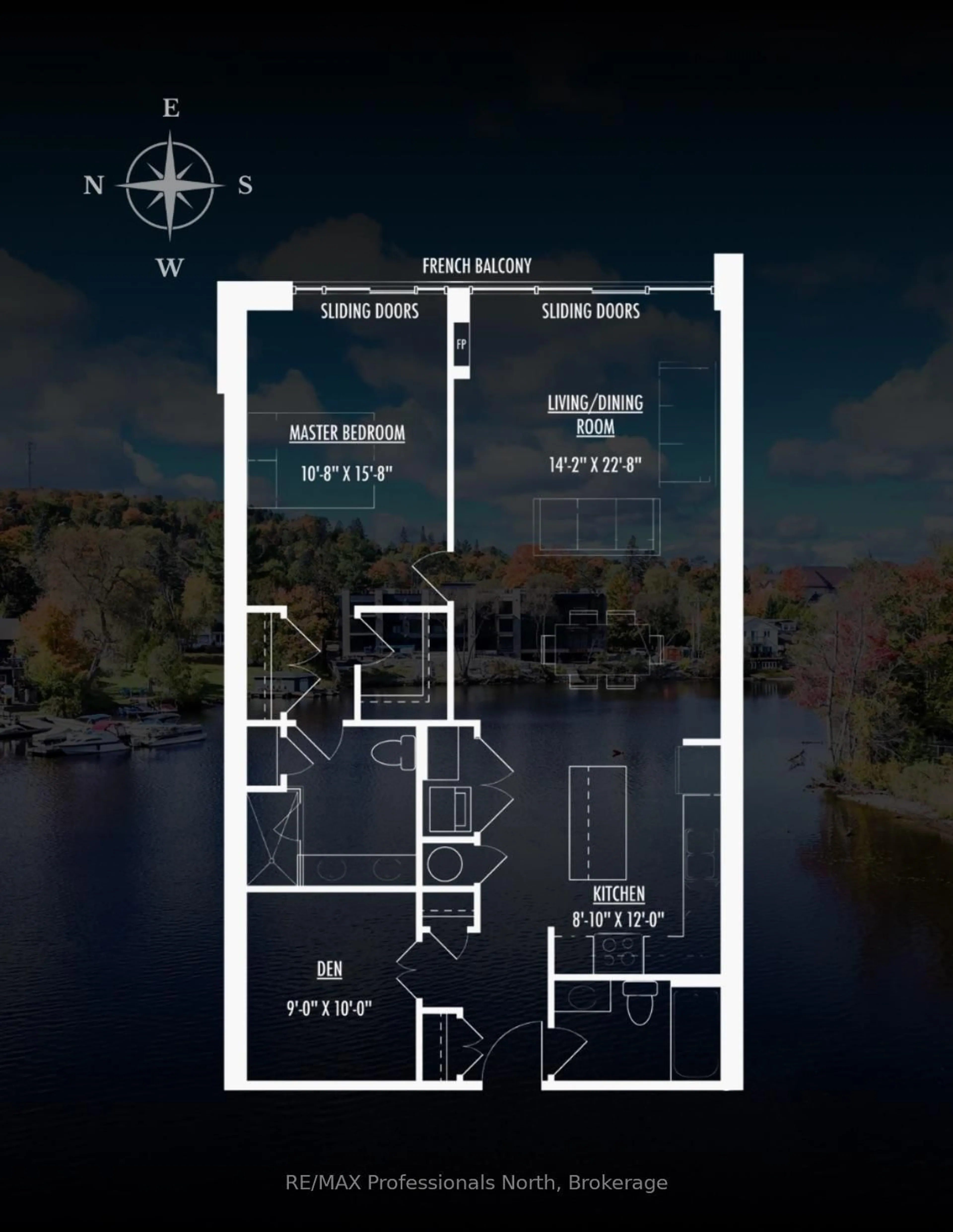 Floor plan for 32 BRUNEL Rd #303, Huntsville Ontario P1H 1P5