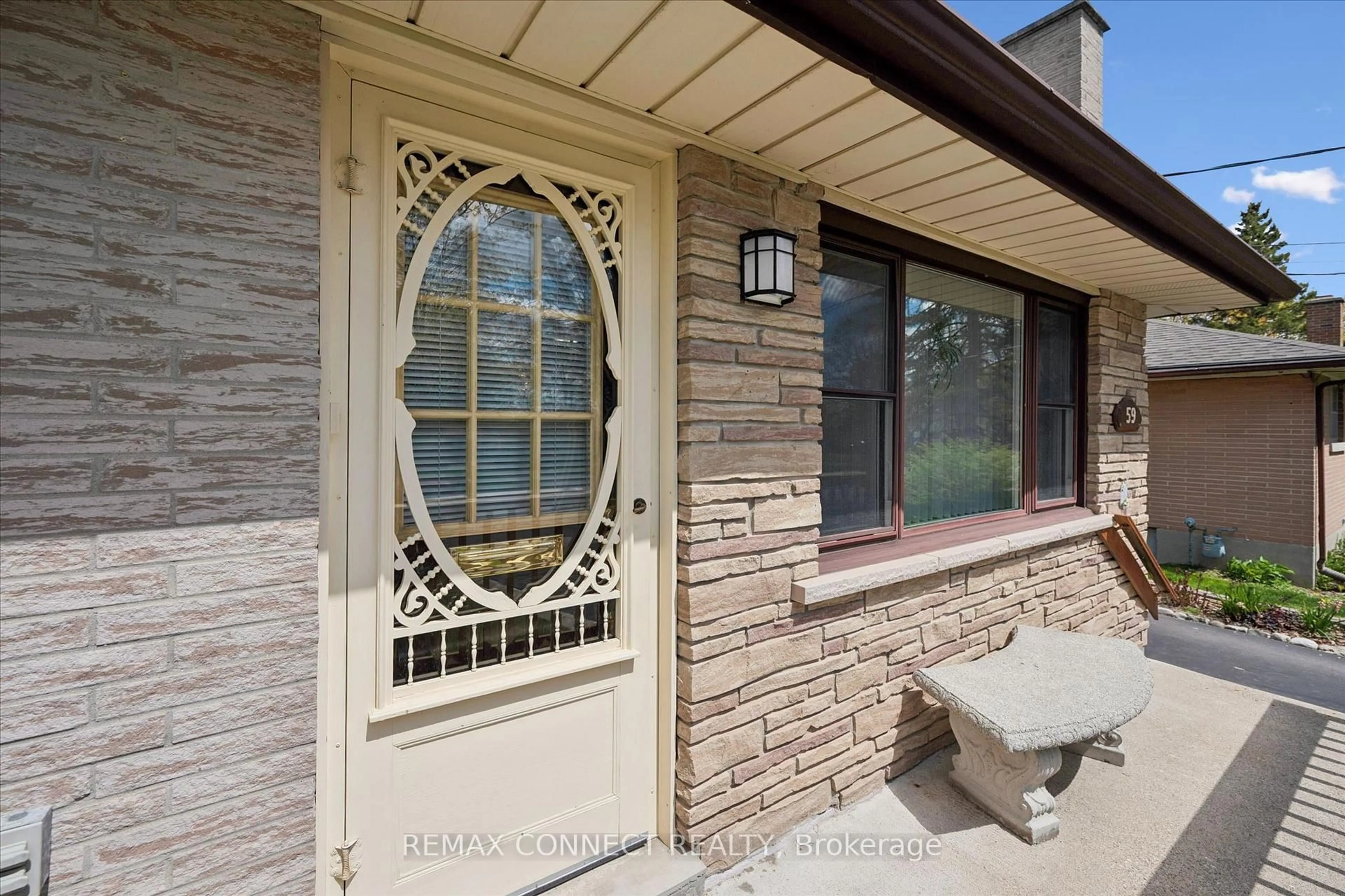 Home with brick exterior material, street for 59 Knightswood Blvd, Guelph Ontario N1E 3W6