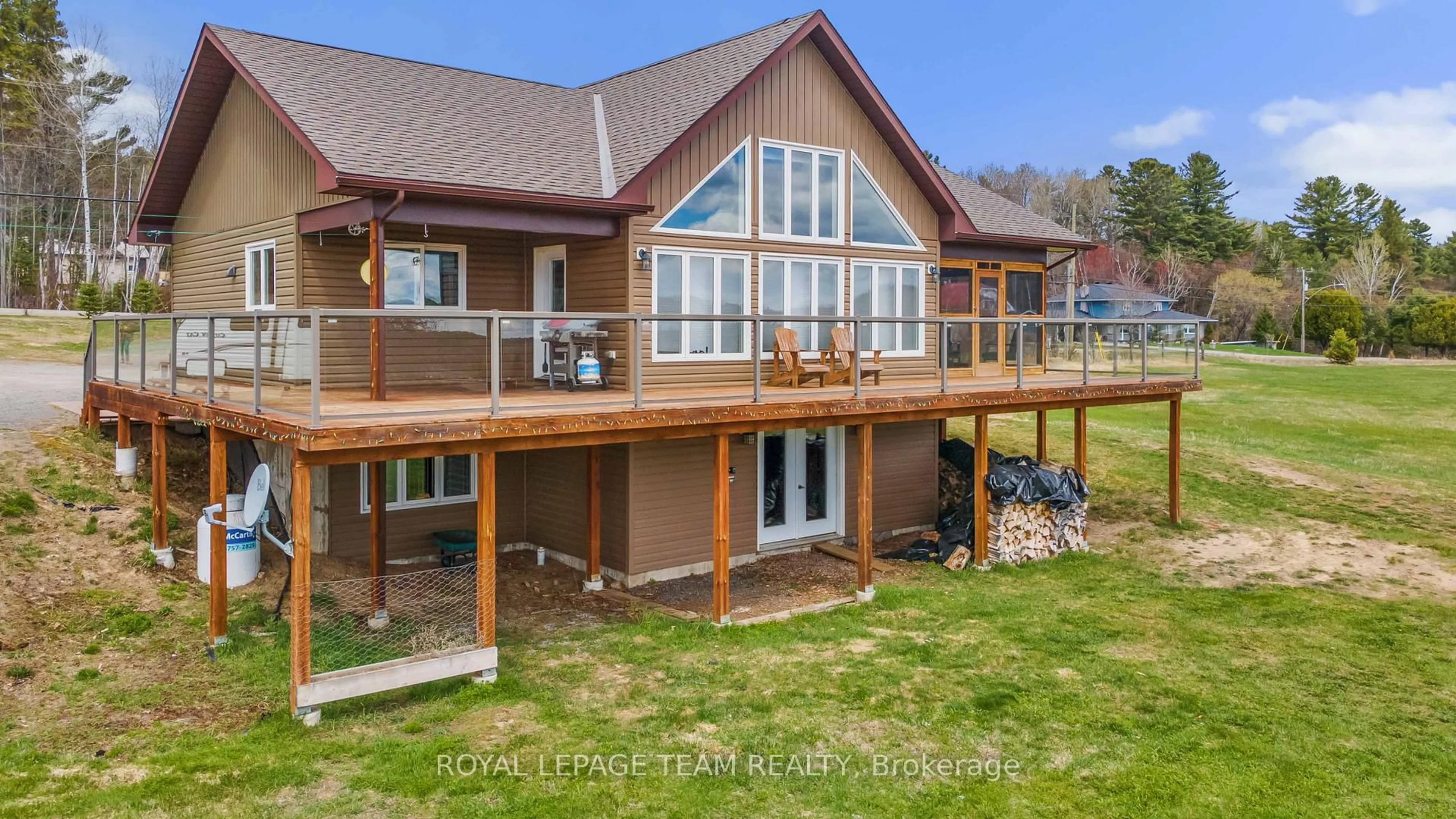 A pic from outside/outdoor area/front of a property/back of a property/a pic from drone, water/lake/river/ocean view for 299 Siberia Rd, Barry's Bay Ontario K0J 1B0