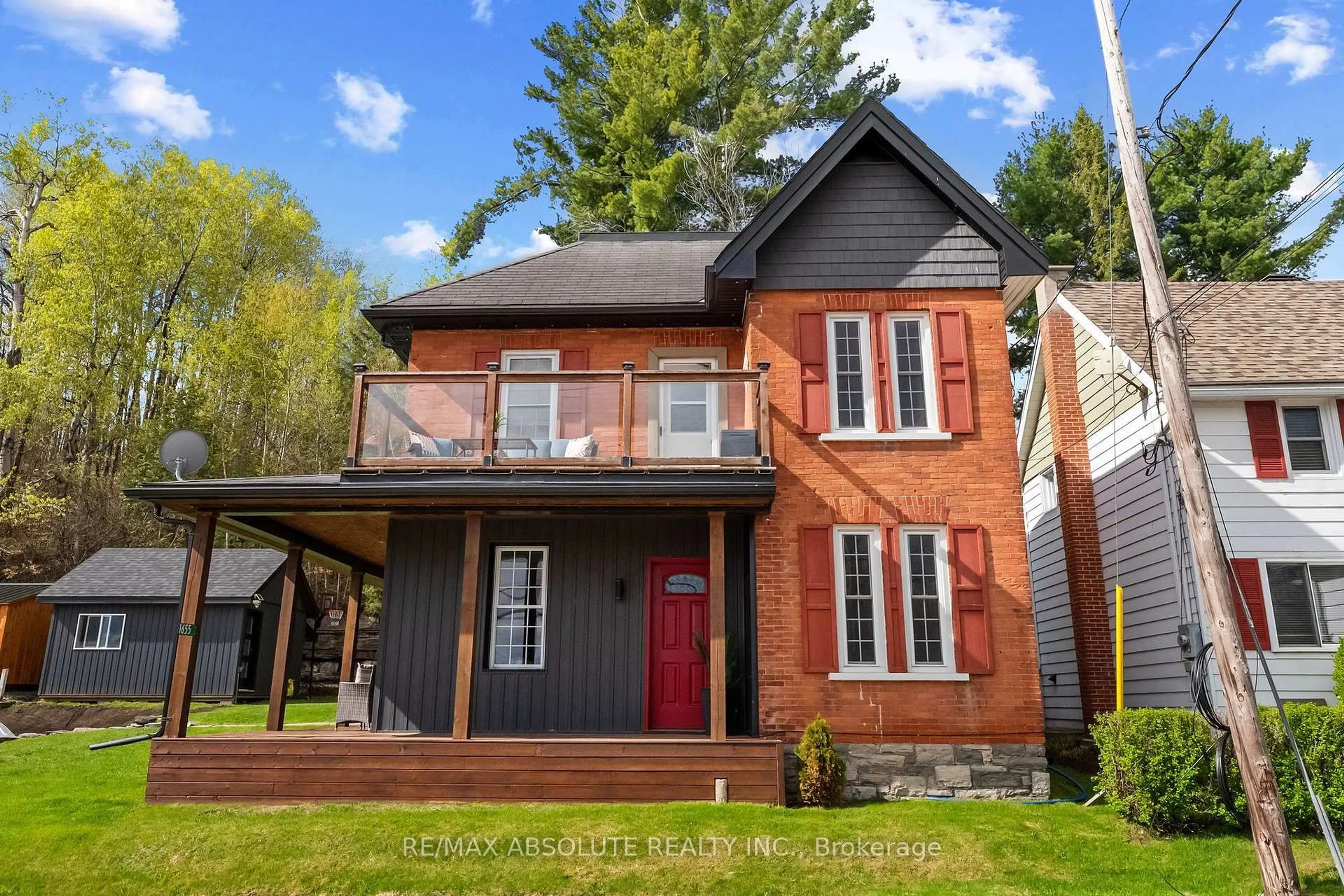 Home with brick exterior material, street for 1655 River Rd, Braeside Ontario K0A 1G0