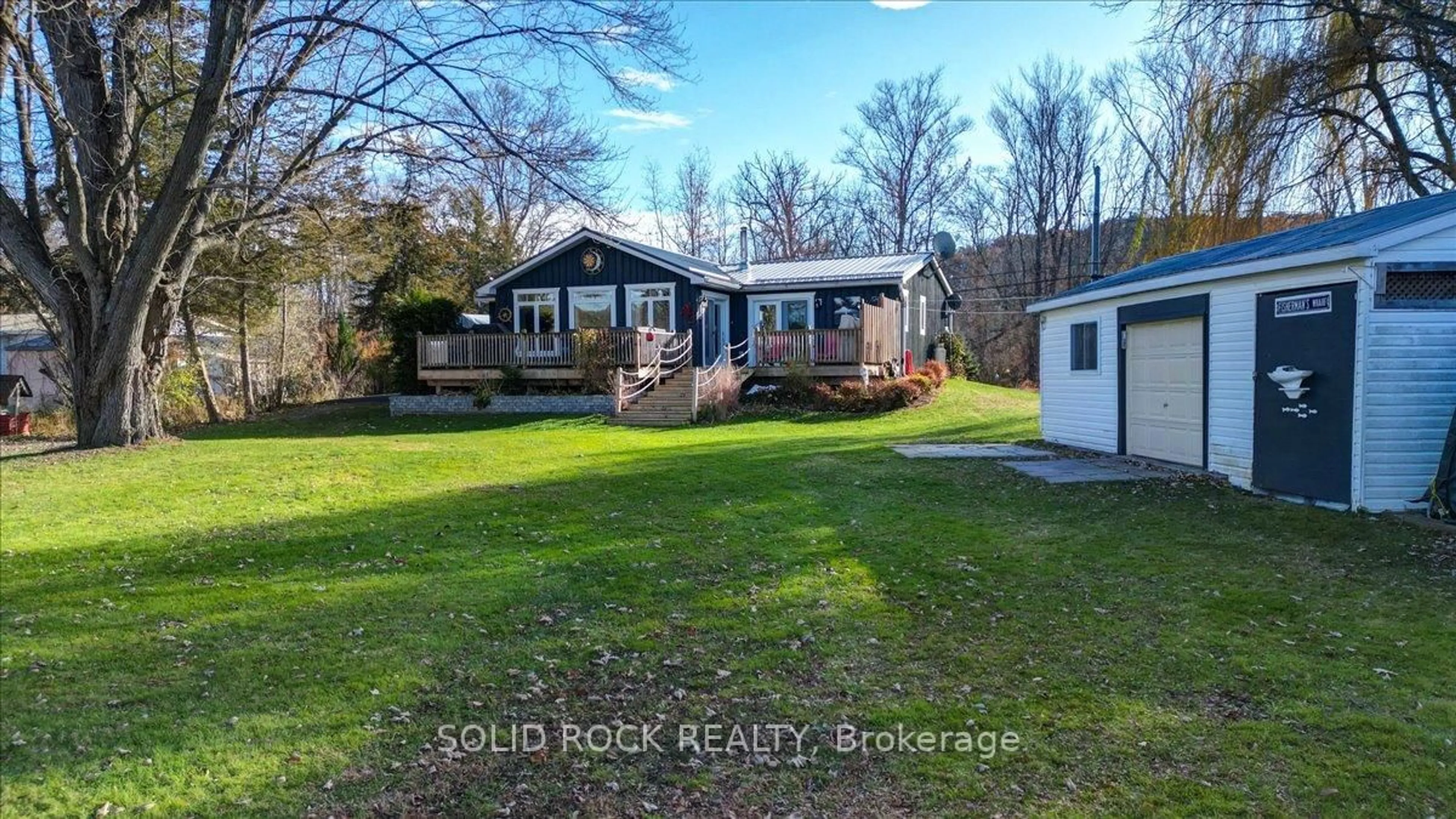 A pic from outside/outdoor area/front of a property/back of a property/a pic from drone, water/lake/river/ocean view for 49 Cooke Armstrong Rd, Hastings Ontario K0K 2C0
