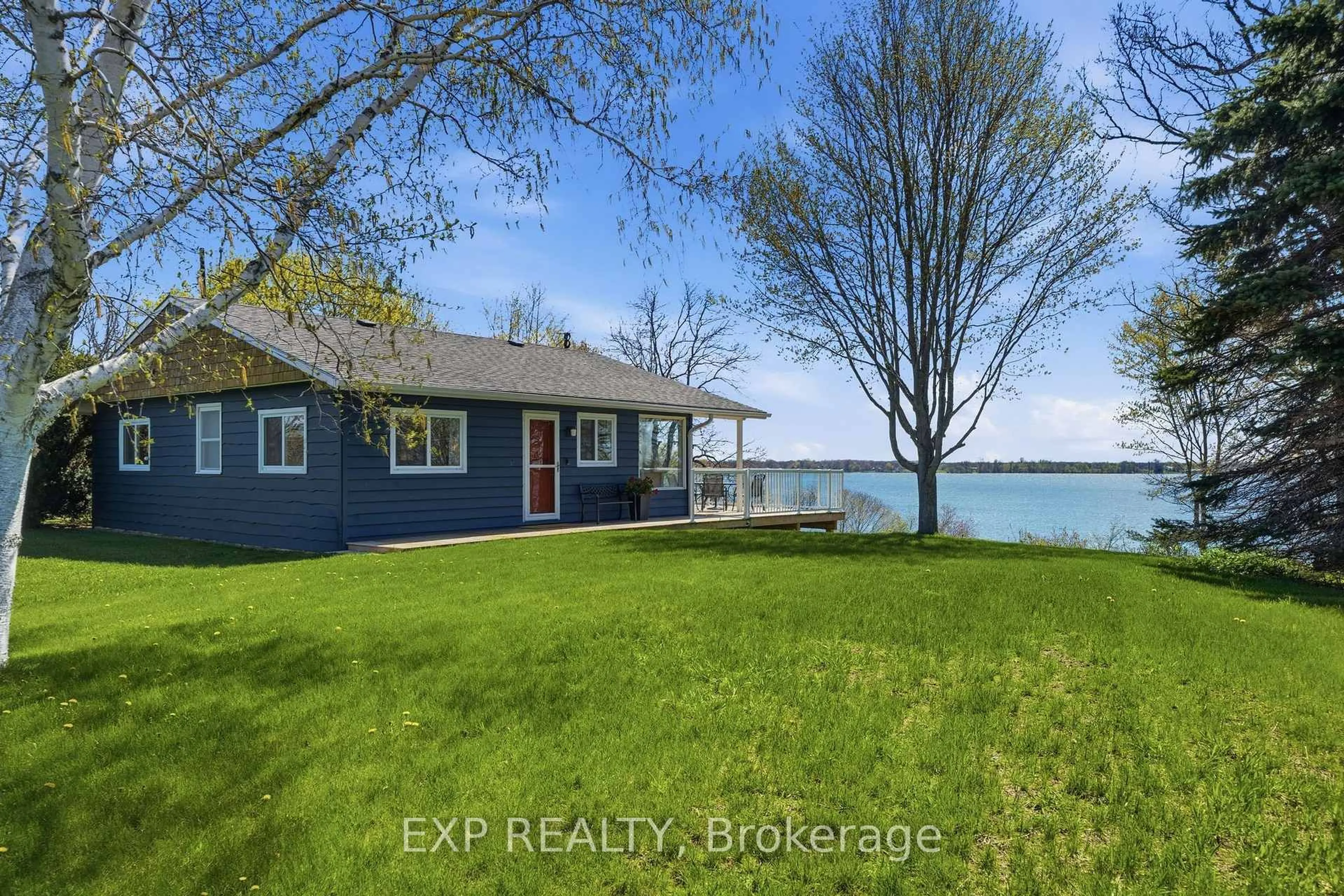 A pic from outside/outdoor area/front of a property/back of a property/a pic from drone, water/lake/river/ocean view for 86 Colliers Rd, Prince Edward County Ontario K0K 1P0