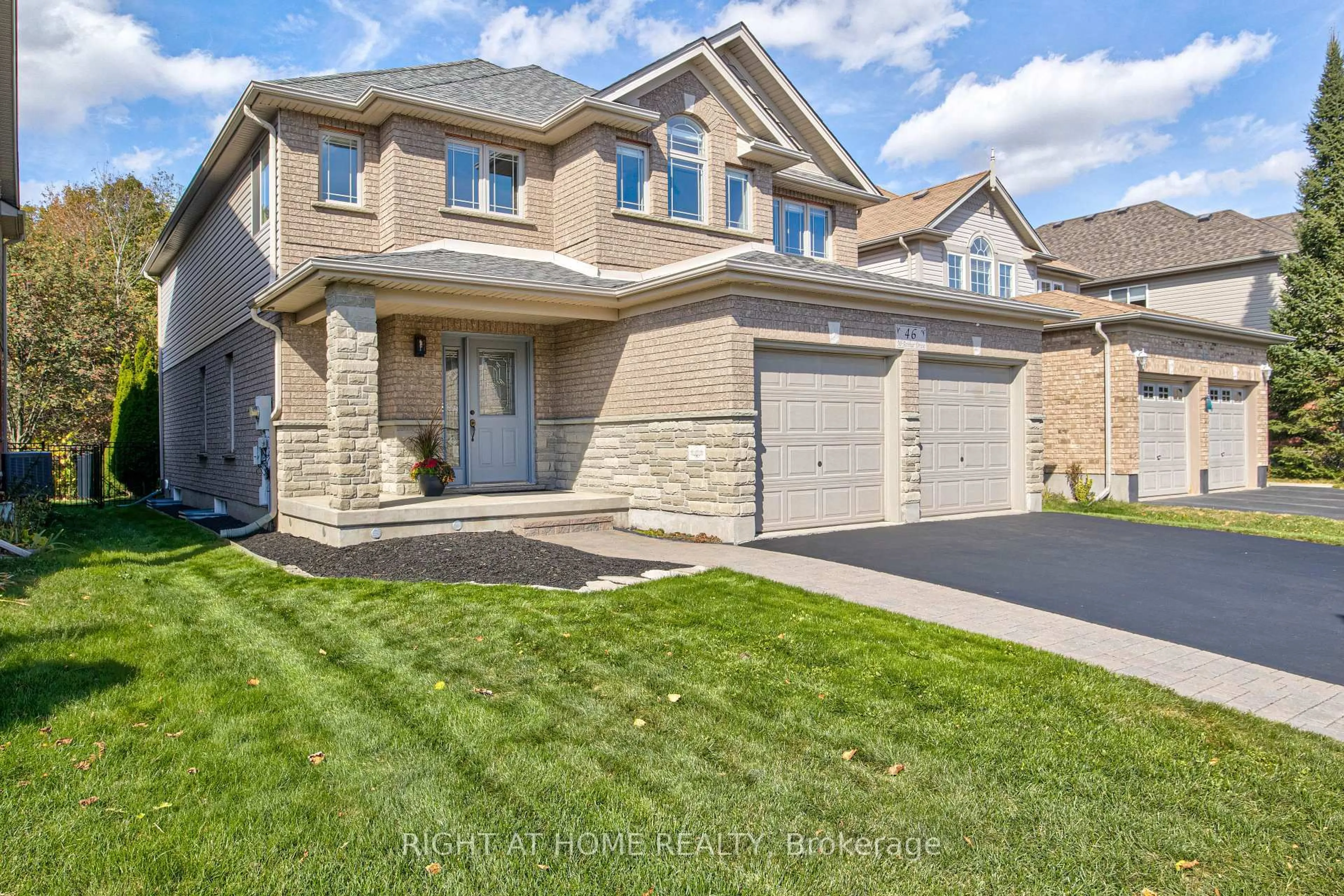 Home with brick exterior material, street for 46 McArthur Dr, Guelph Ontario N1L 1S2