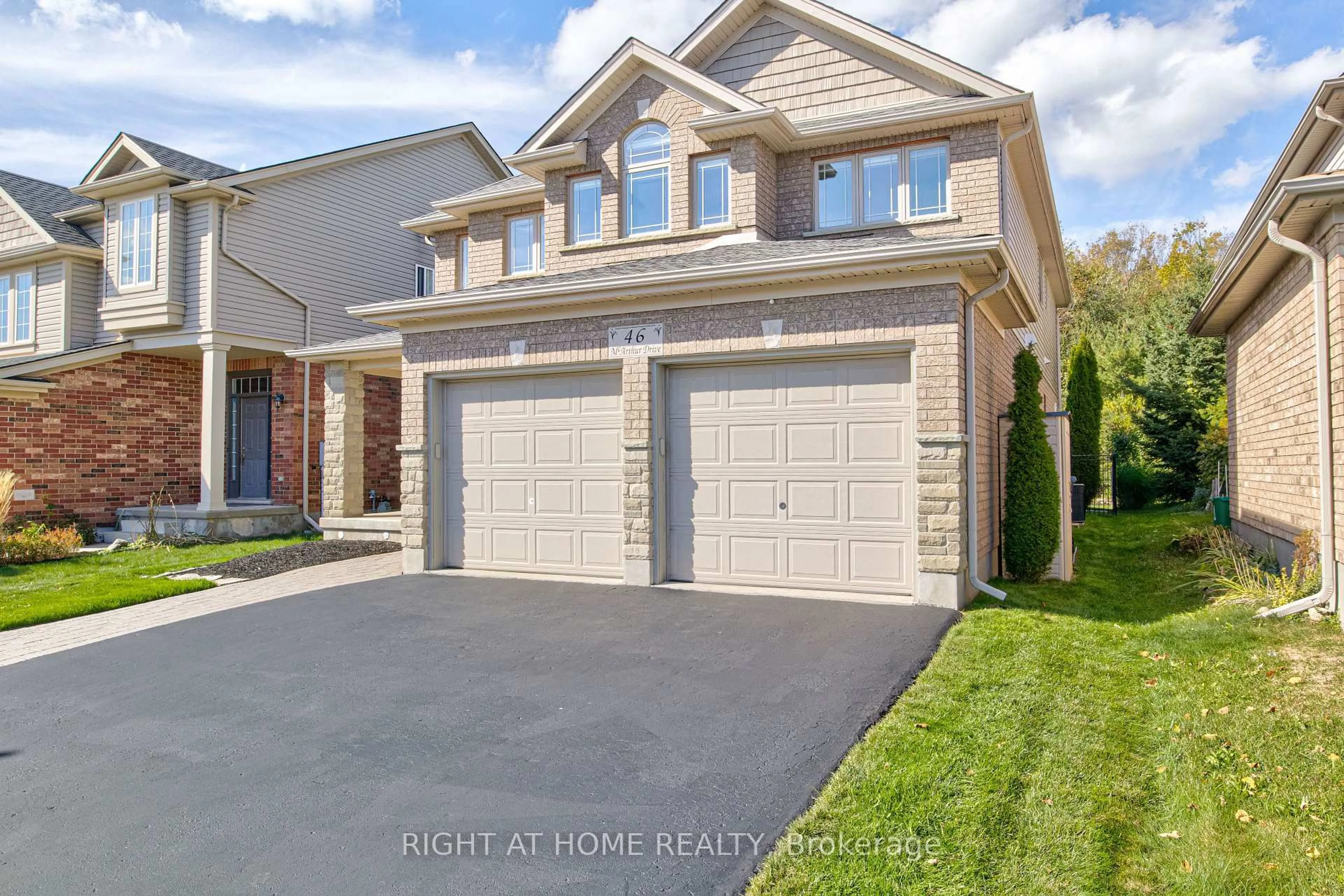 Home with brick exterior material, street for 46 McArthur Dr, Guelph Ontario N1L 1S2