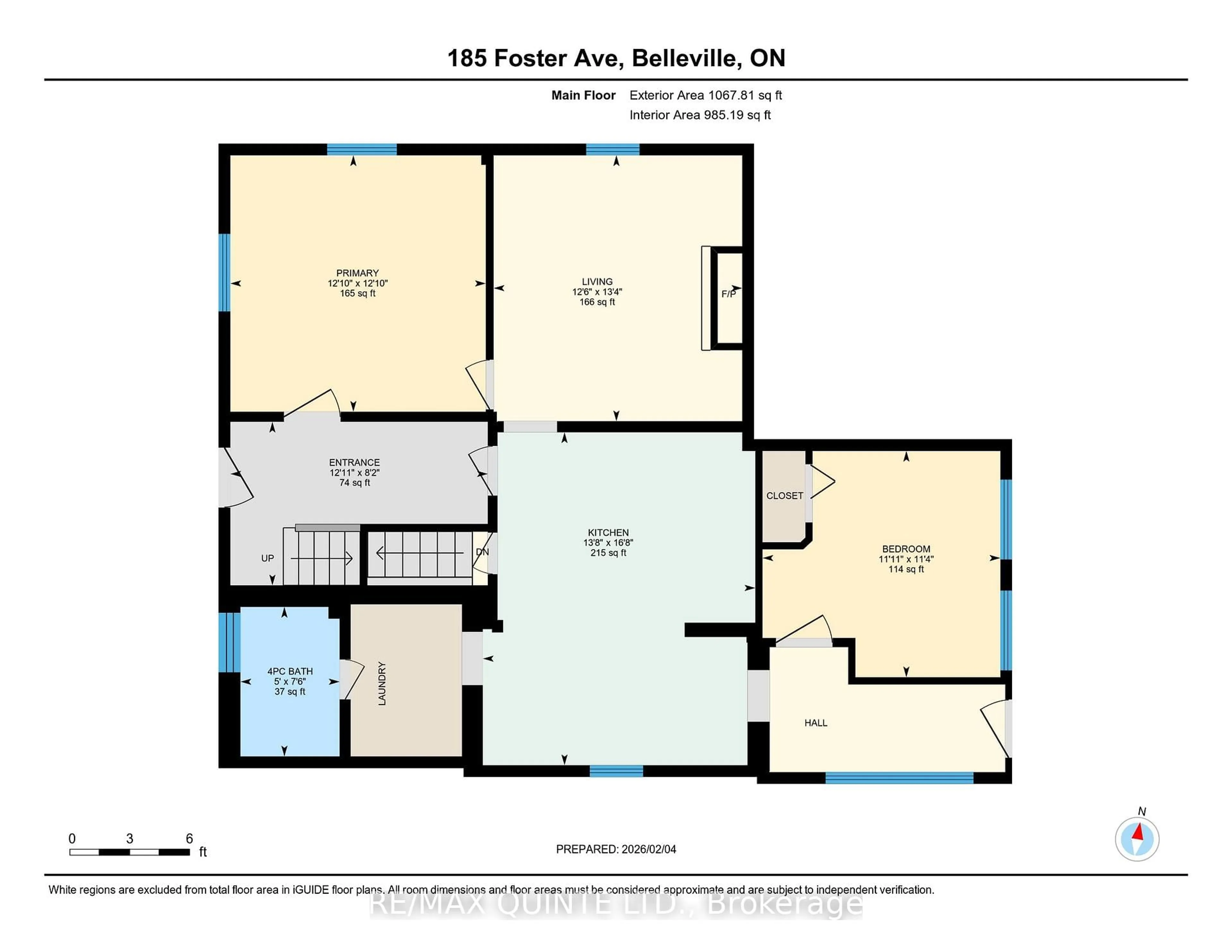 Floor plan for 185 Foster Ave, Belleville Ontario K8N 3P8