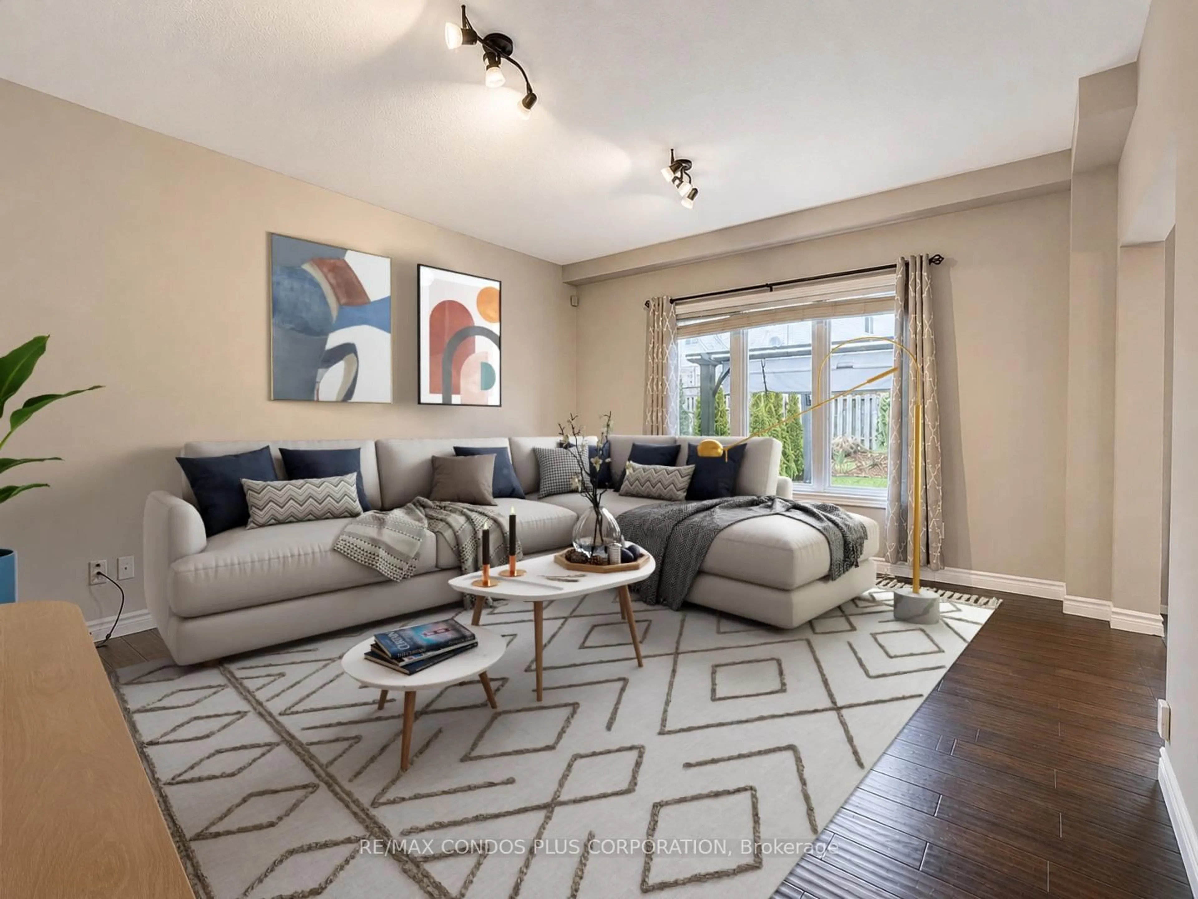 Living room with furniture, carpet floor for 859 Brandenburg Blvd, Waterloo Ontario N2T 2X6