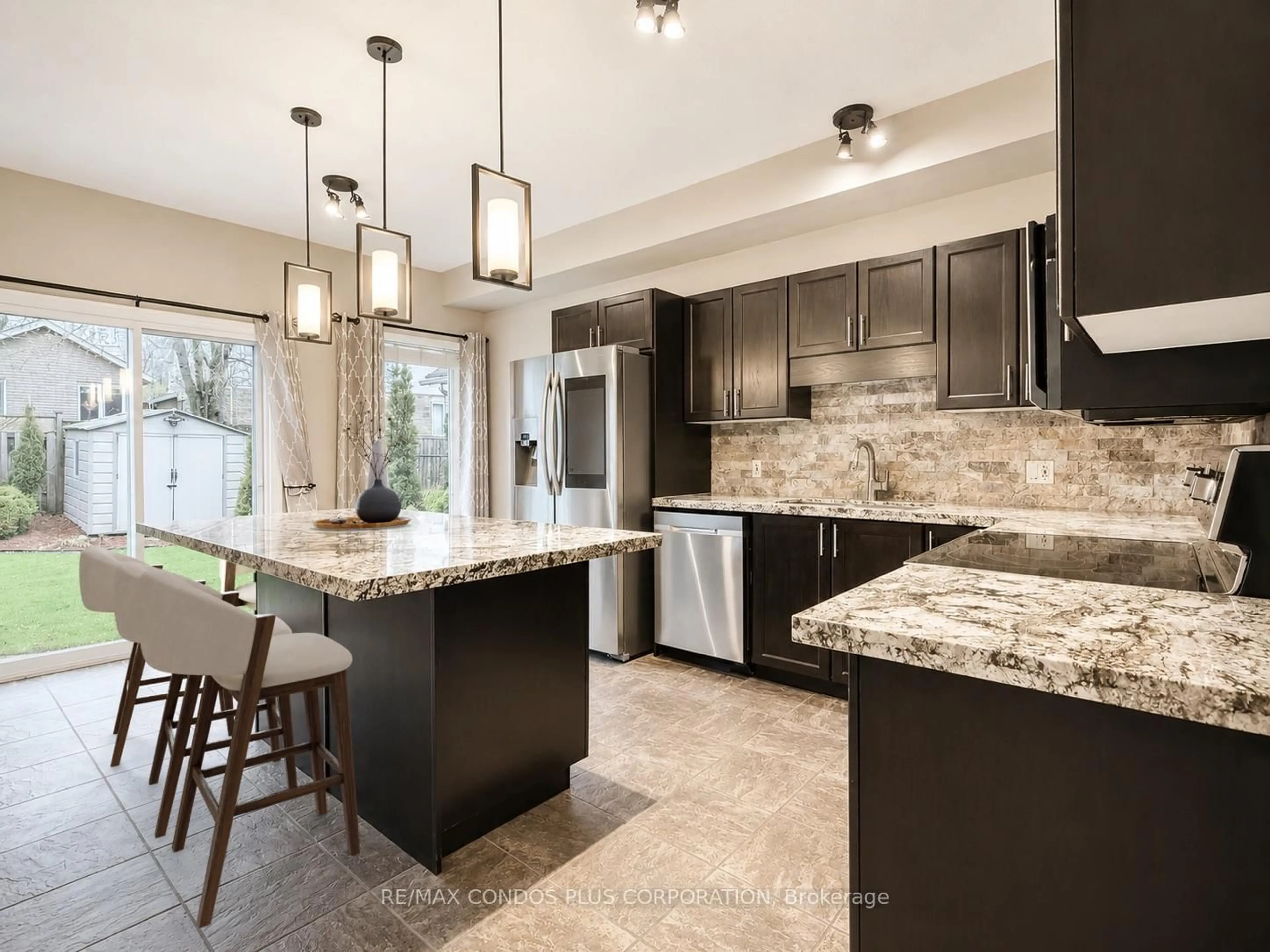 Contemporary kitchen, ceramic/tile floor for 859 Brandenburg Blvd, Waterloo Ontario N2T 2X6