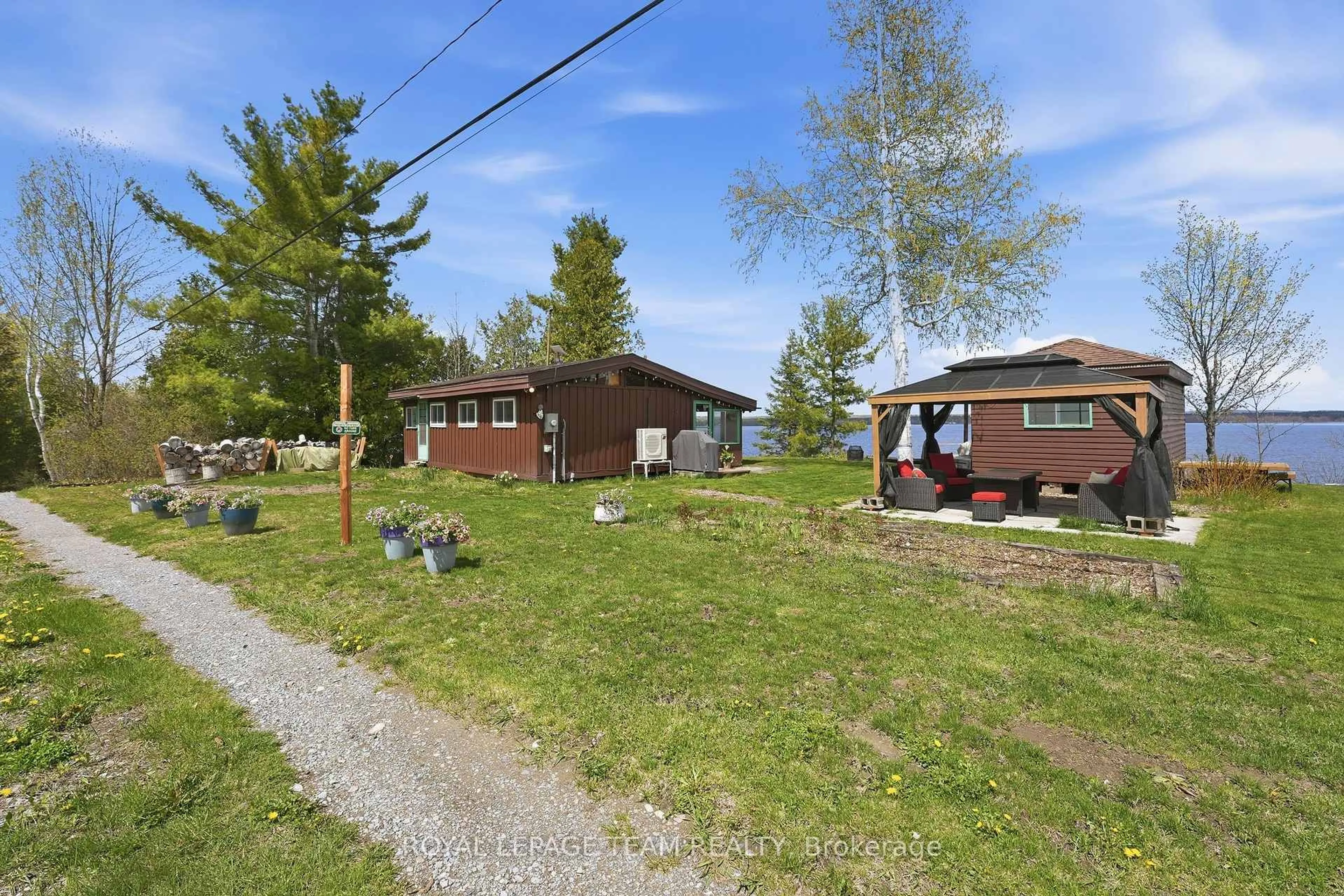 Patio, water/lake/river/ocean view for 60 Wrangell Rd, Braeside Ontario K0A 1G0