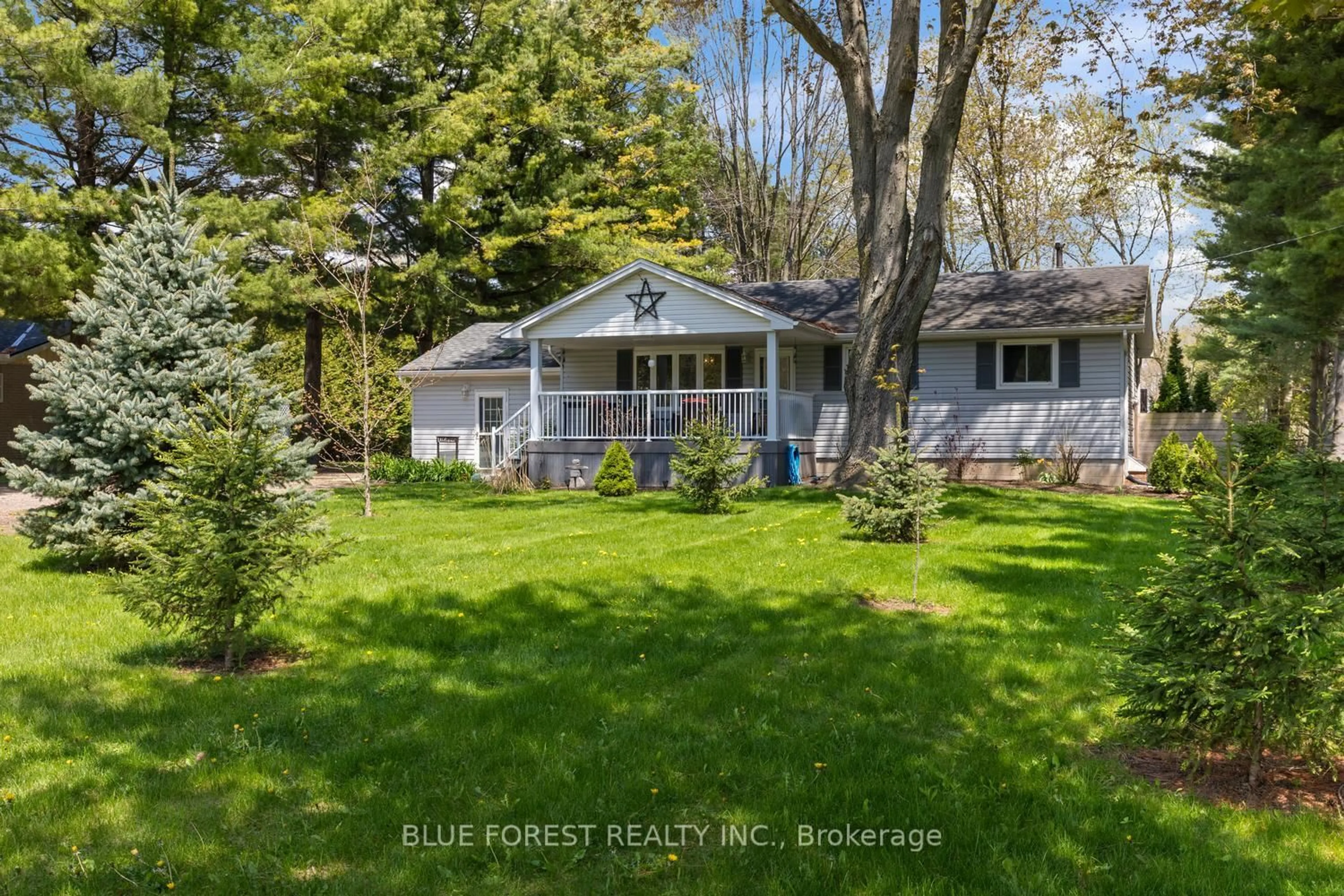 A pic from outside/outdoor area/front of a property/back of a property/a pic from drone, forest/trees view for 9984 Graham Rd, West Elgin Ontario N0L 2P0