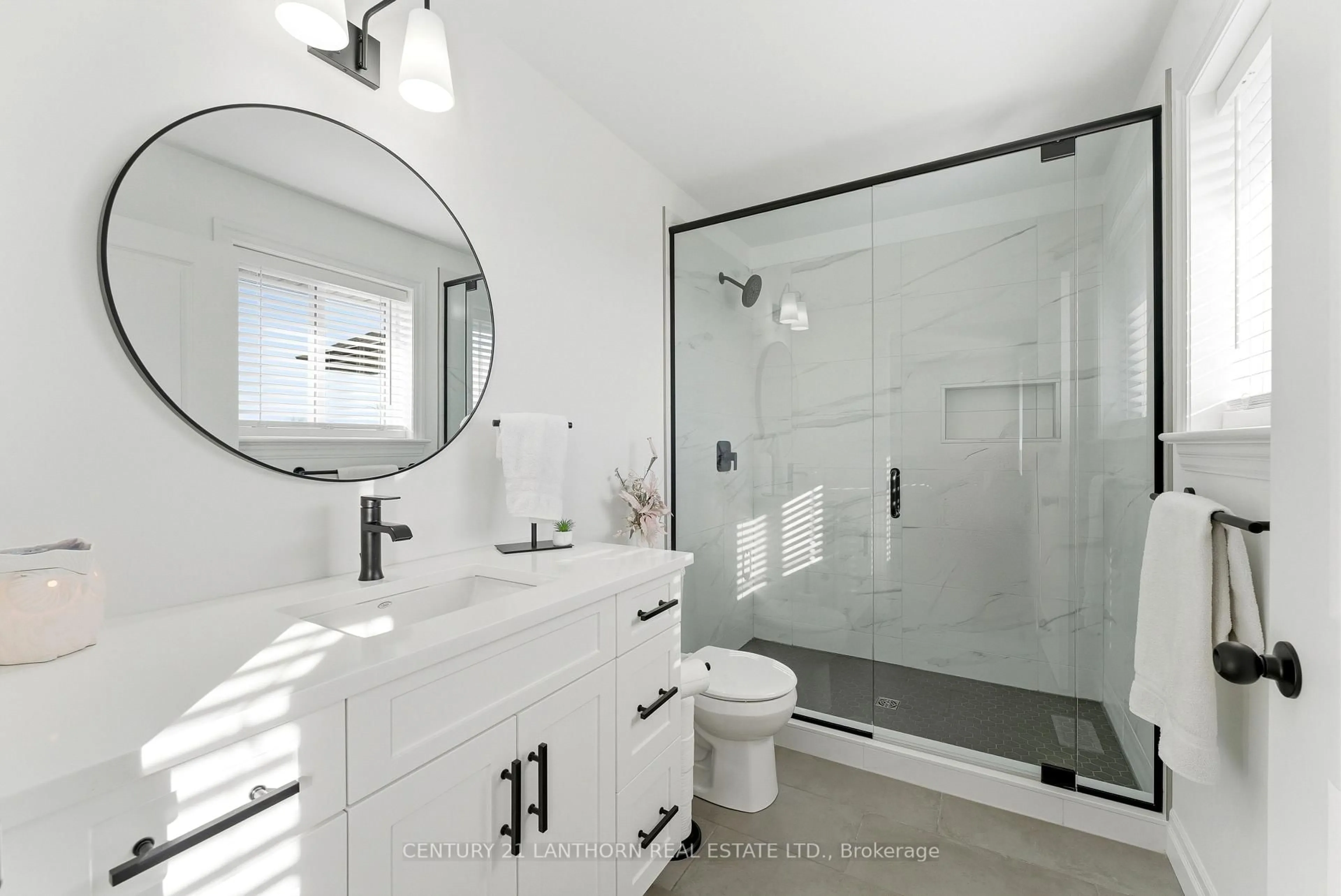 Contemporary bathroom, ceramic/tile floor for 1232 County Road 7, Prince Edward County Ontario K0K 2T0