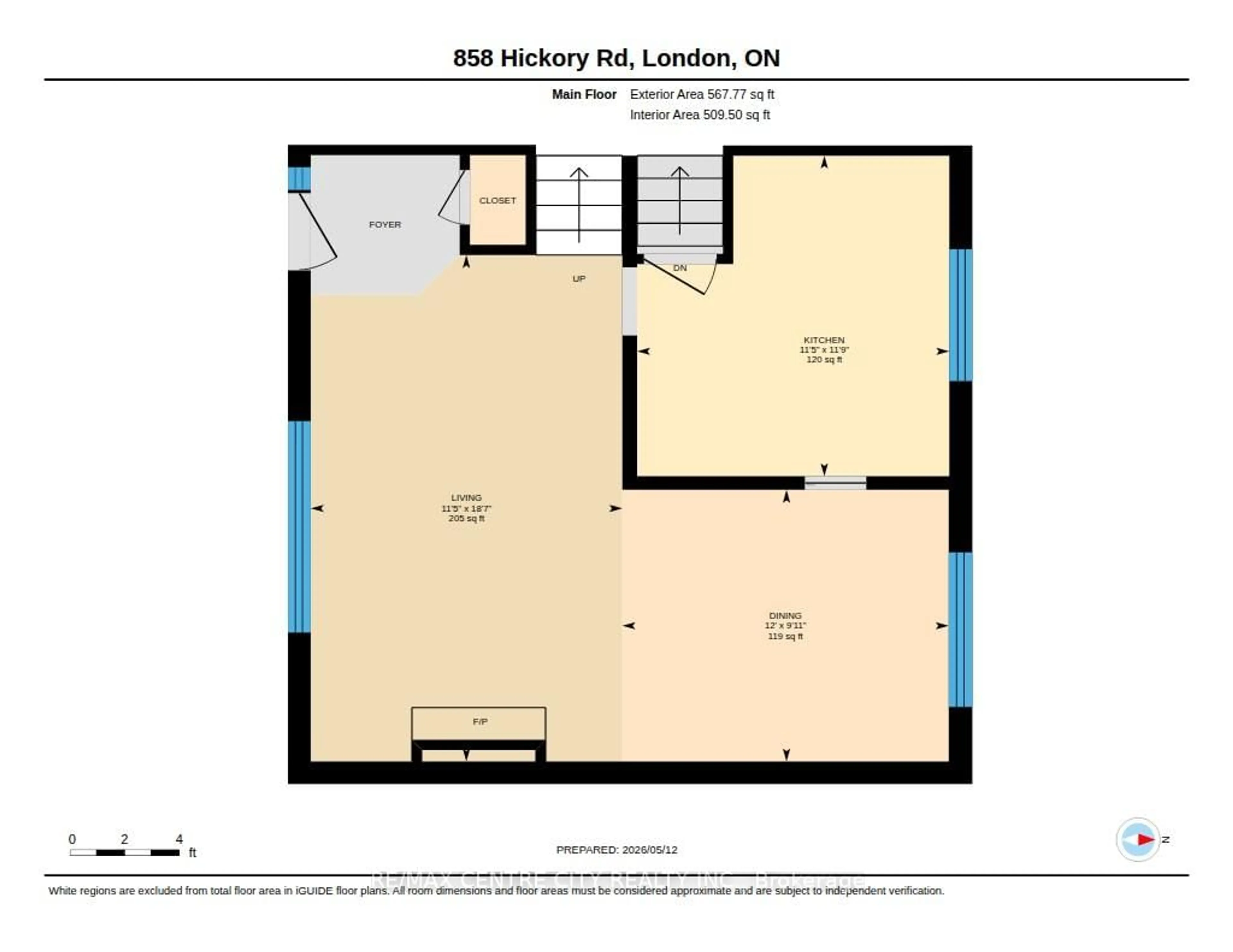 Floor plan for 858 Hickory Rd, London North Ontario N6H 2V4