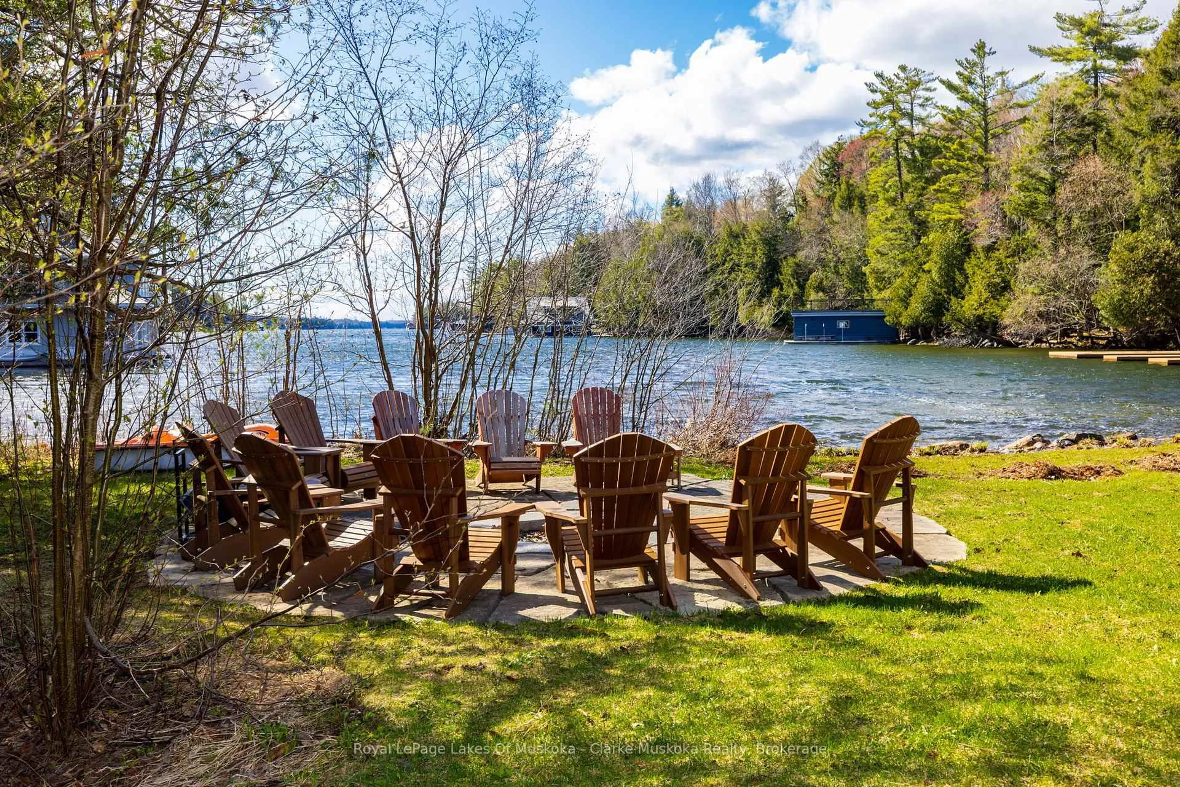 Patio, water/lake/river/ocean view for 1098 Hemlock Point Rd, Muskoka Lakes Ontario P0B 1J0