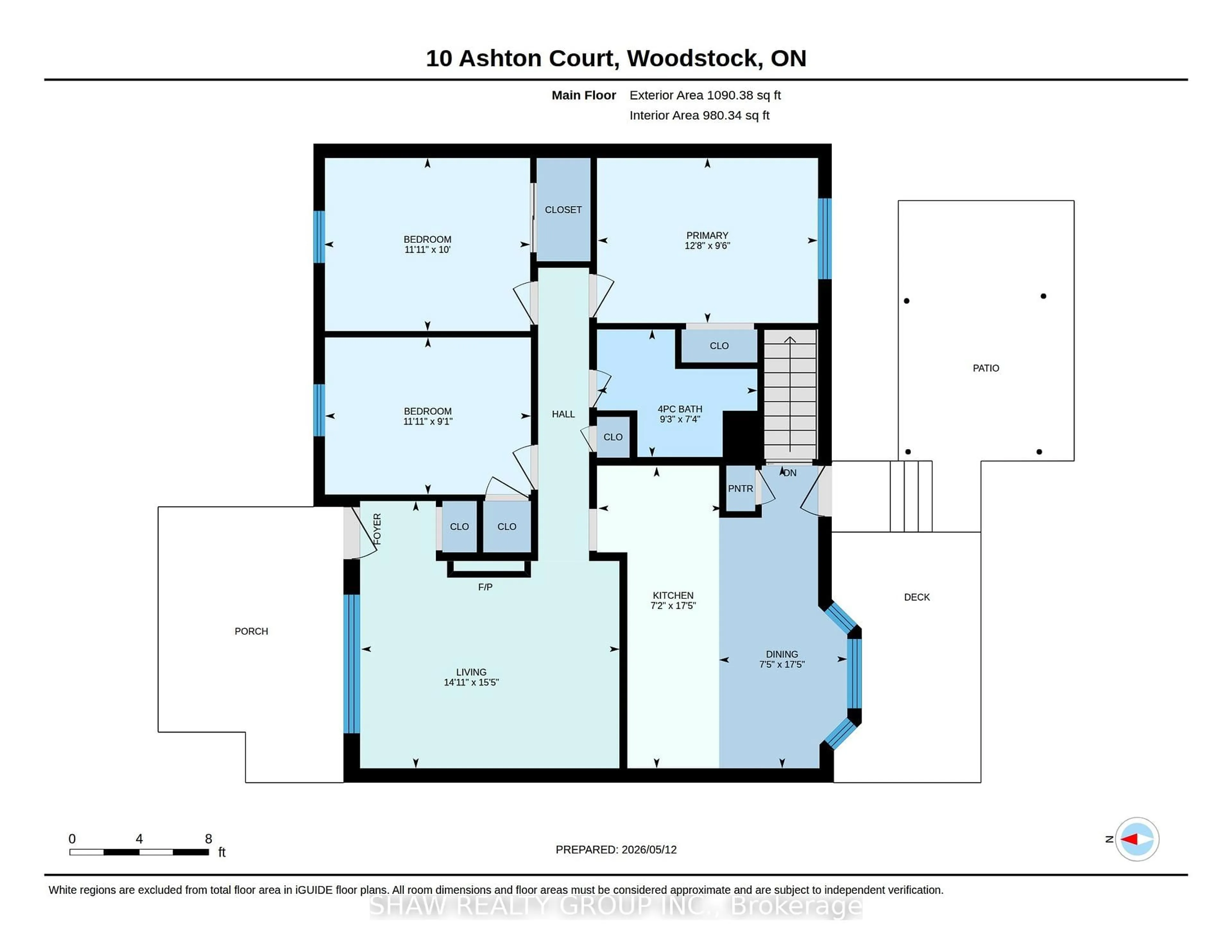 Floor plan for 10 Ashton Crt, Woodstock Ontario N4S 8N9