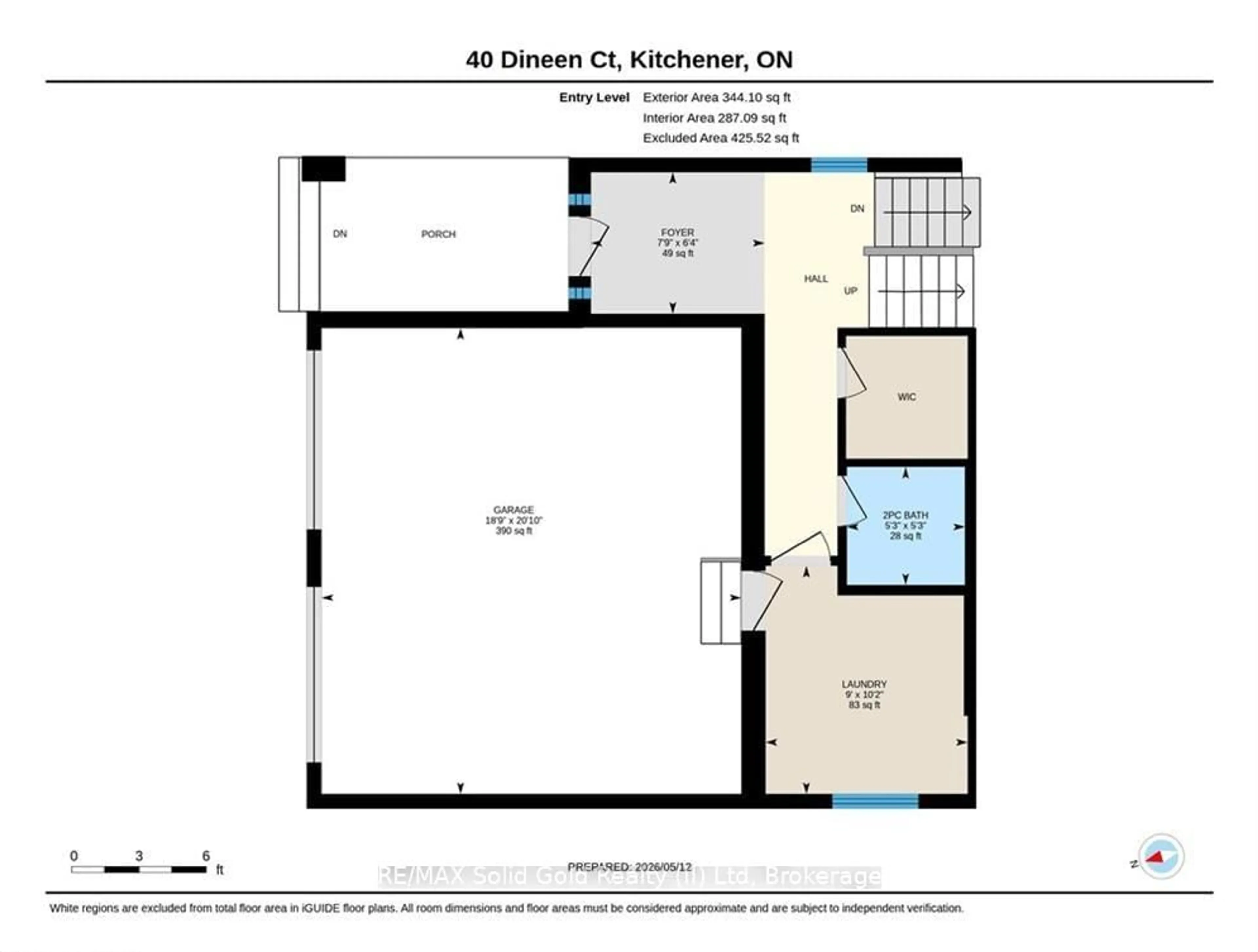 Floor plan for 40 Dineen Crt, Kitchener Ontario N2B 3X3