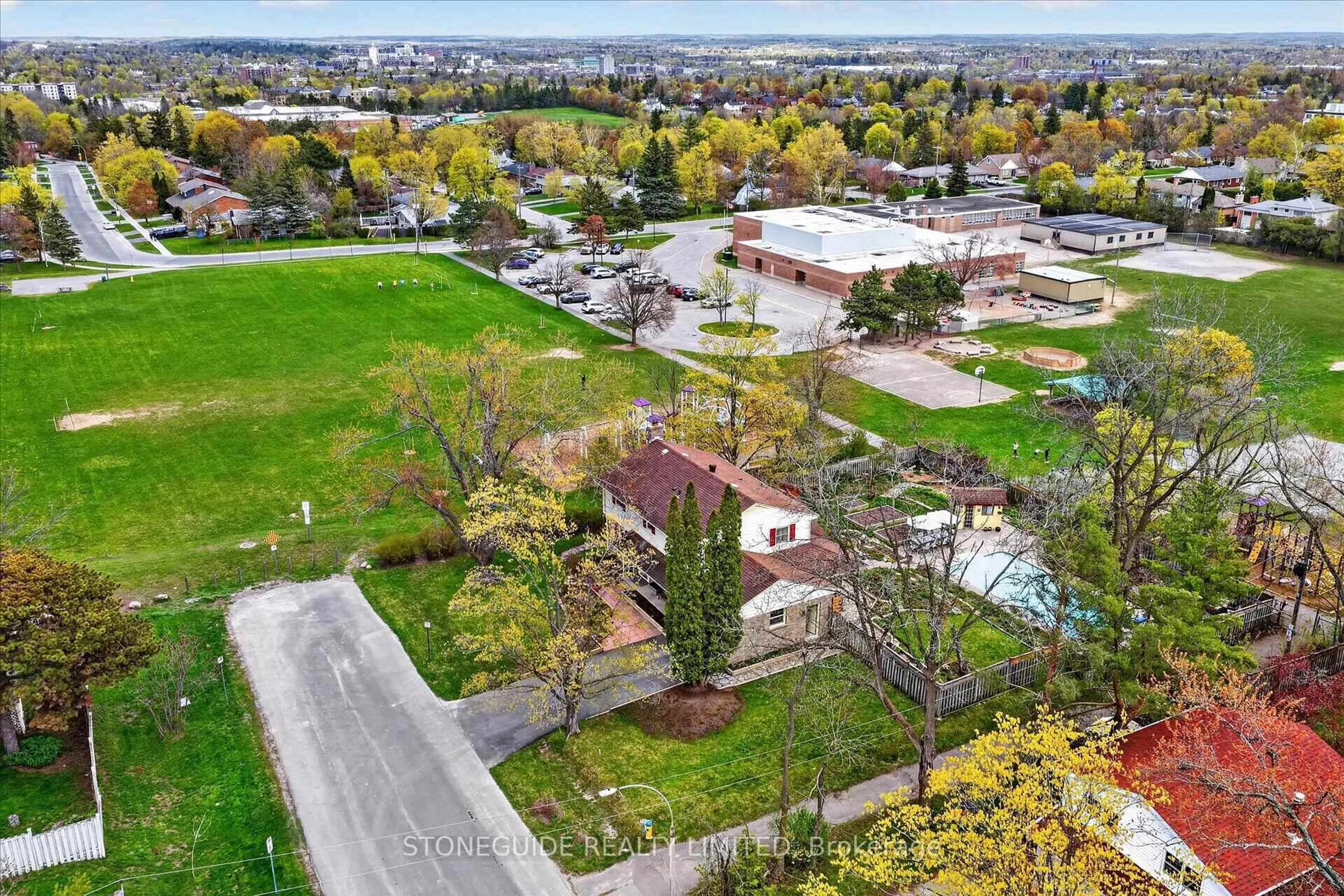A pic from outside/outdoor area/front of a property/back of a property/a pic from drone, street for 1 Cindy St, Peterborough Ontario K9J 6M5