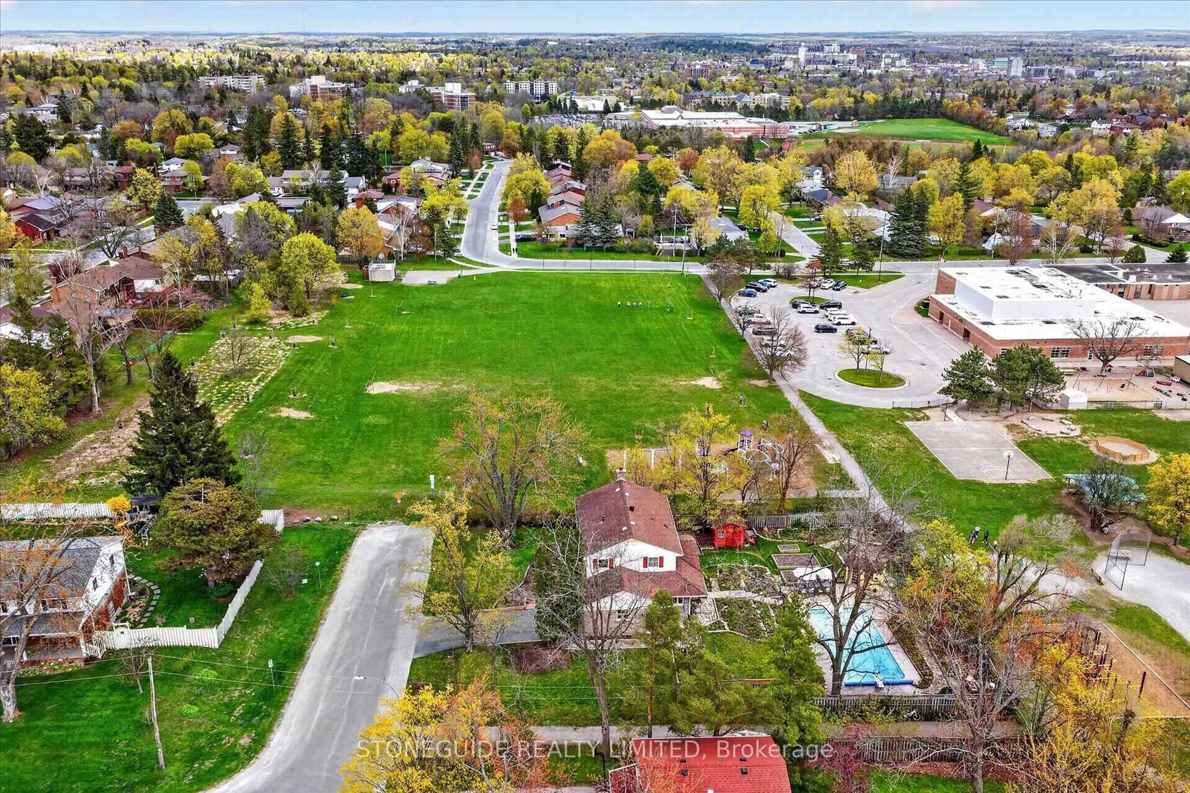 A pic from outside/outdoor area/front of a property/back of a property/a pic from drone, street for 1 Cindy St, Peterborough Ontario K9J 6M5