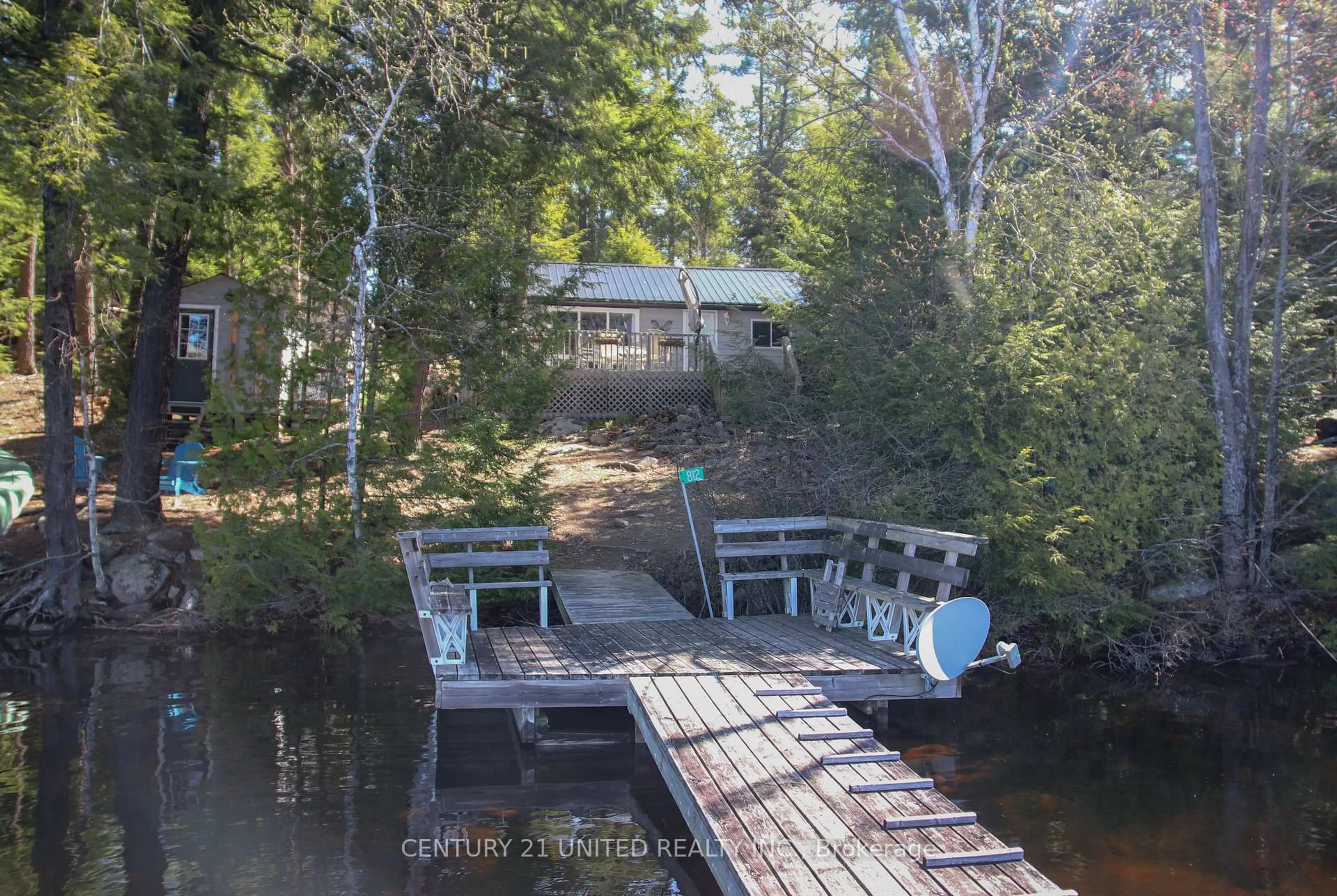 A pic from outside/outdoor area/front of a property/back of a property/a pic from drone, water/lake/river/ocean view for 812 Island 8 Catchacoma Lake, Trent Lakes Ontario K0L 1J0