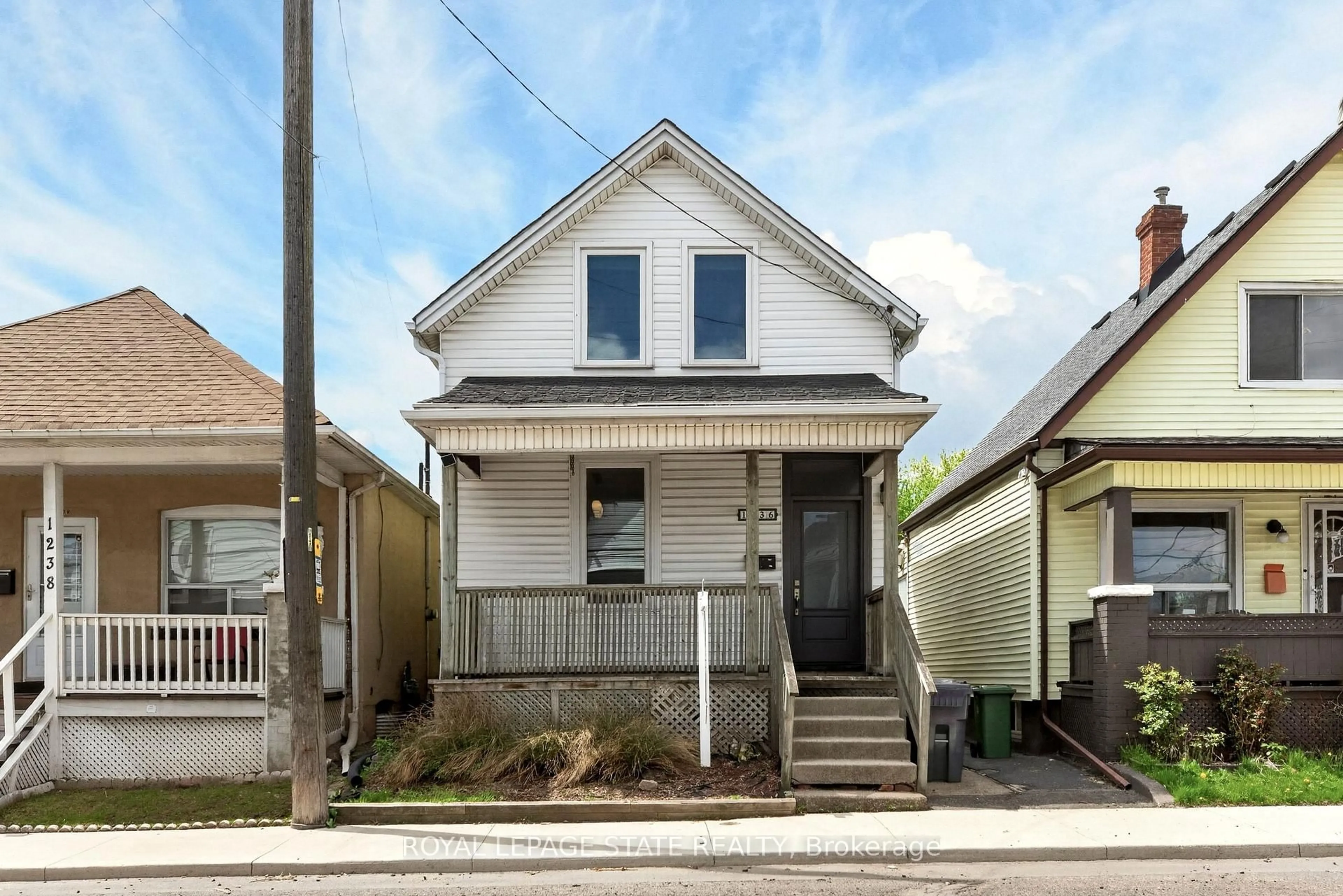Home with vinyl exterior material, street for 1236 Cannon St, Hamilton Ontario L8H 1V1
