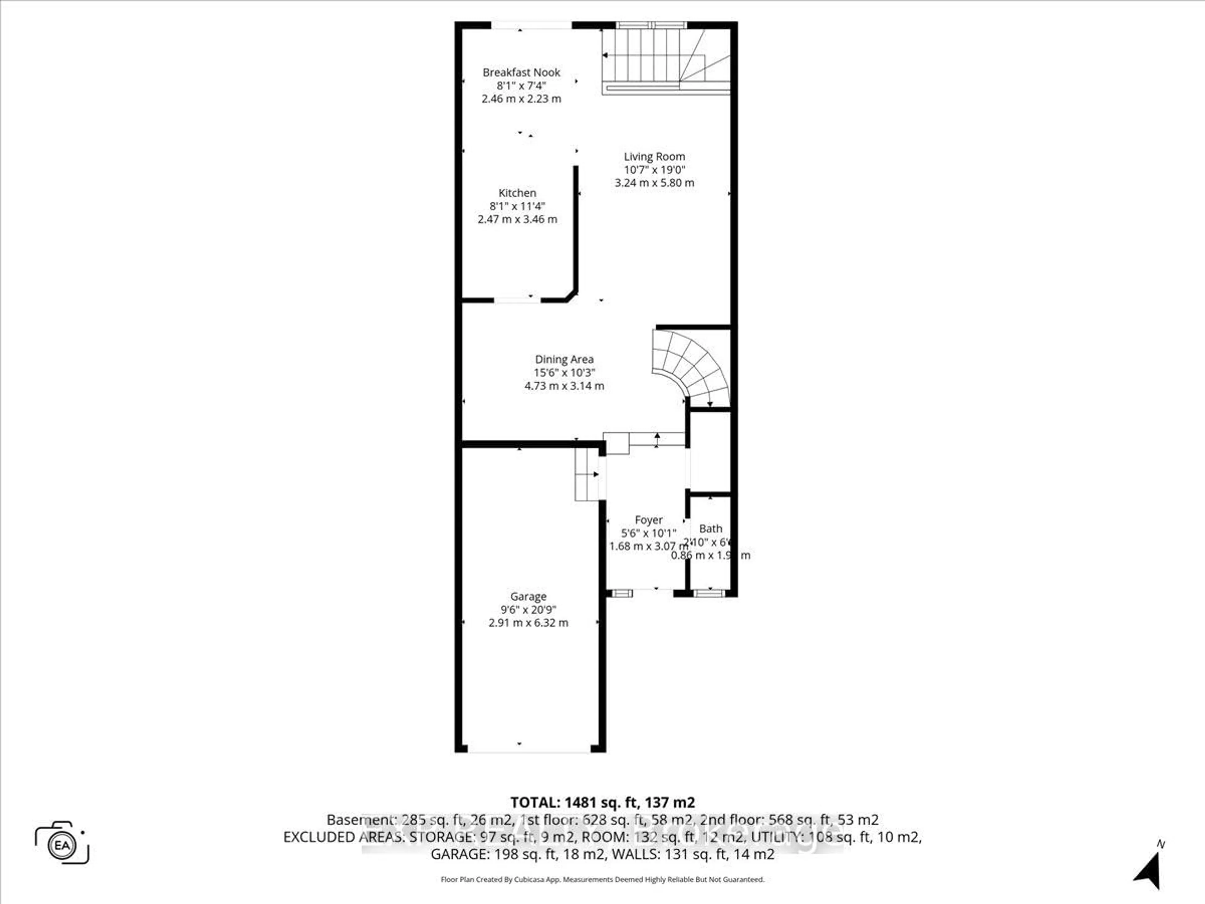 Floor plan for 943 Markwick Cres, Ottawa Ontario K4A 4J1