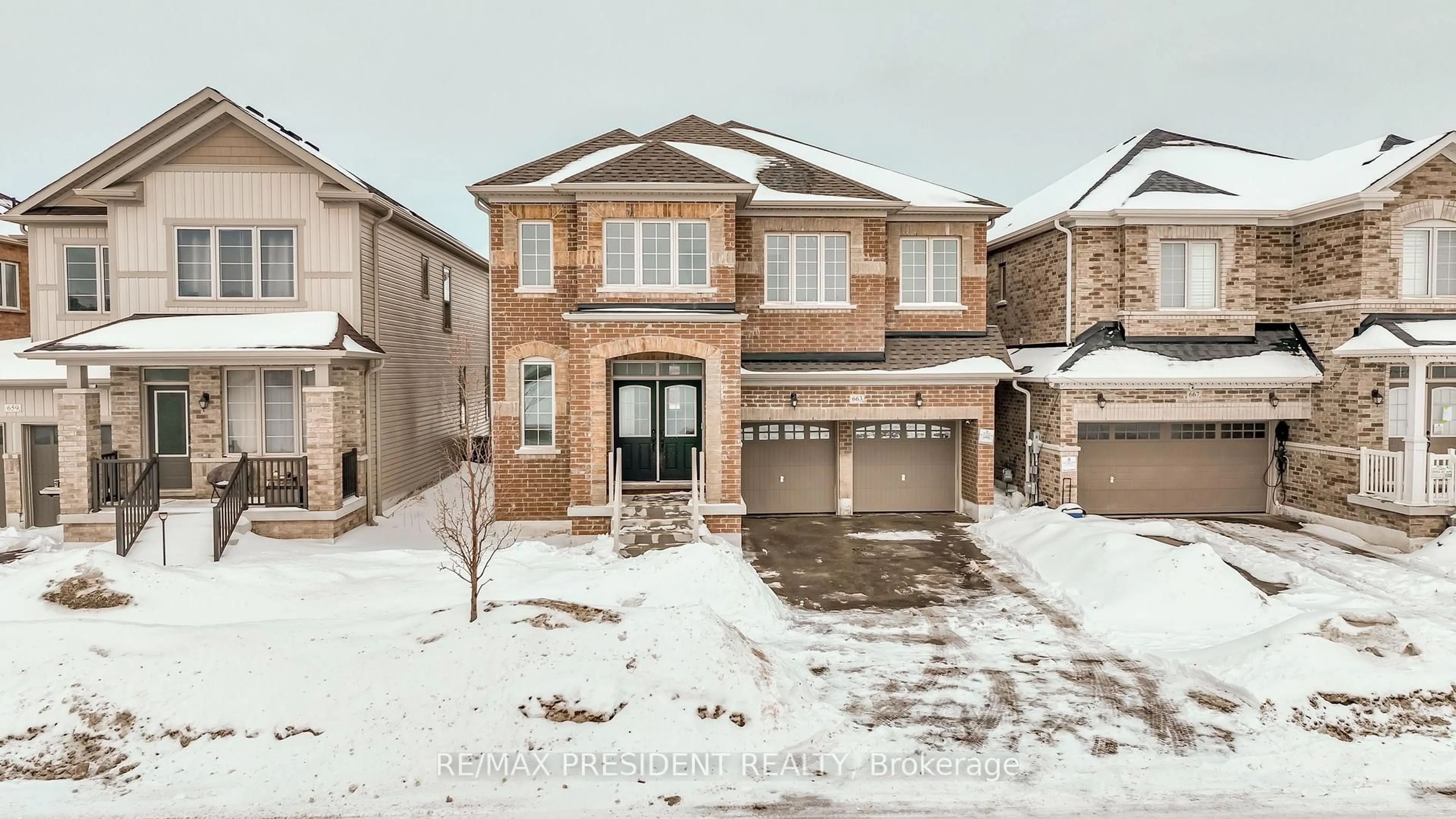 Home with brick exterior material, street for 663 ANISHINAABE Dr, Shelburne Ontario L9V 3Y5