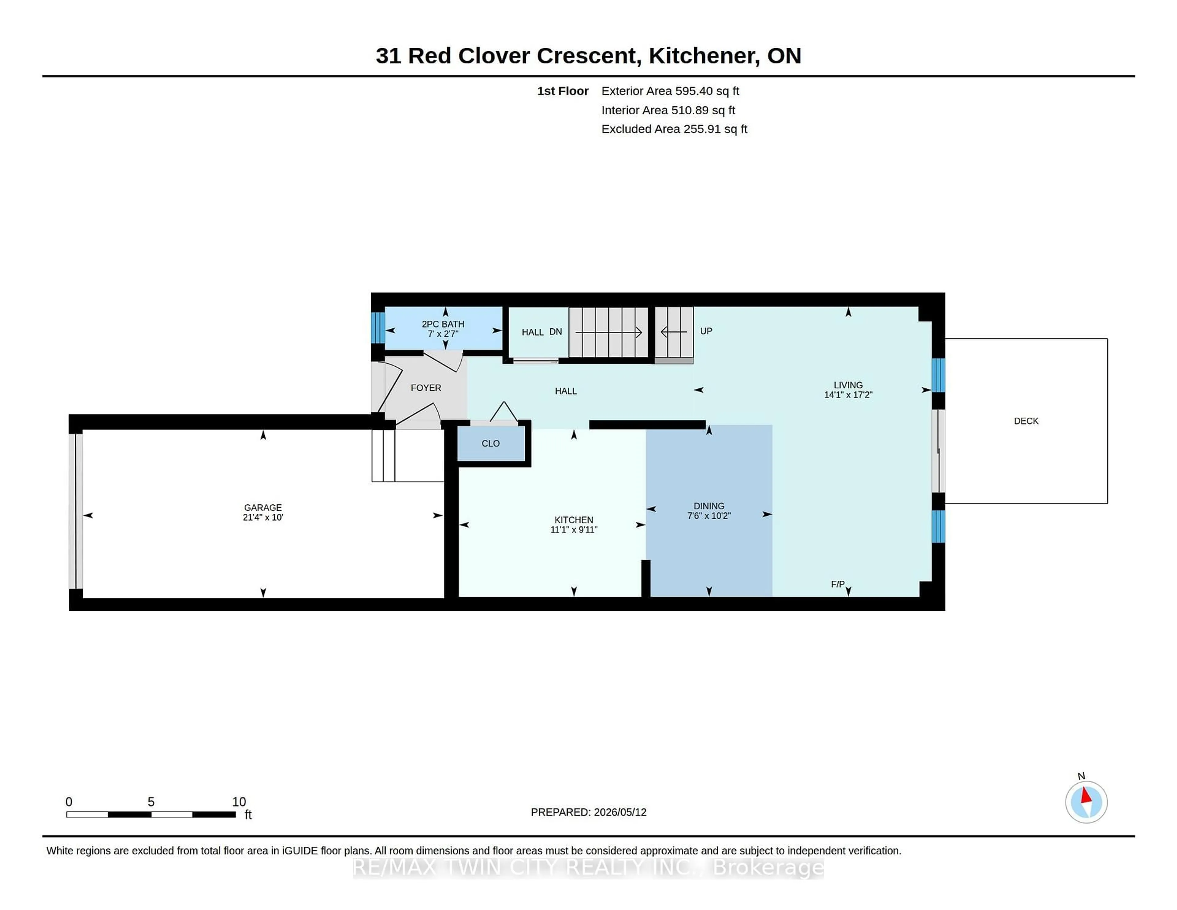 Floor plan for 31 Red Clover Cres, Kitchener Ontario N2E 4G8