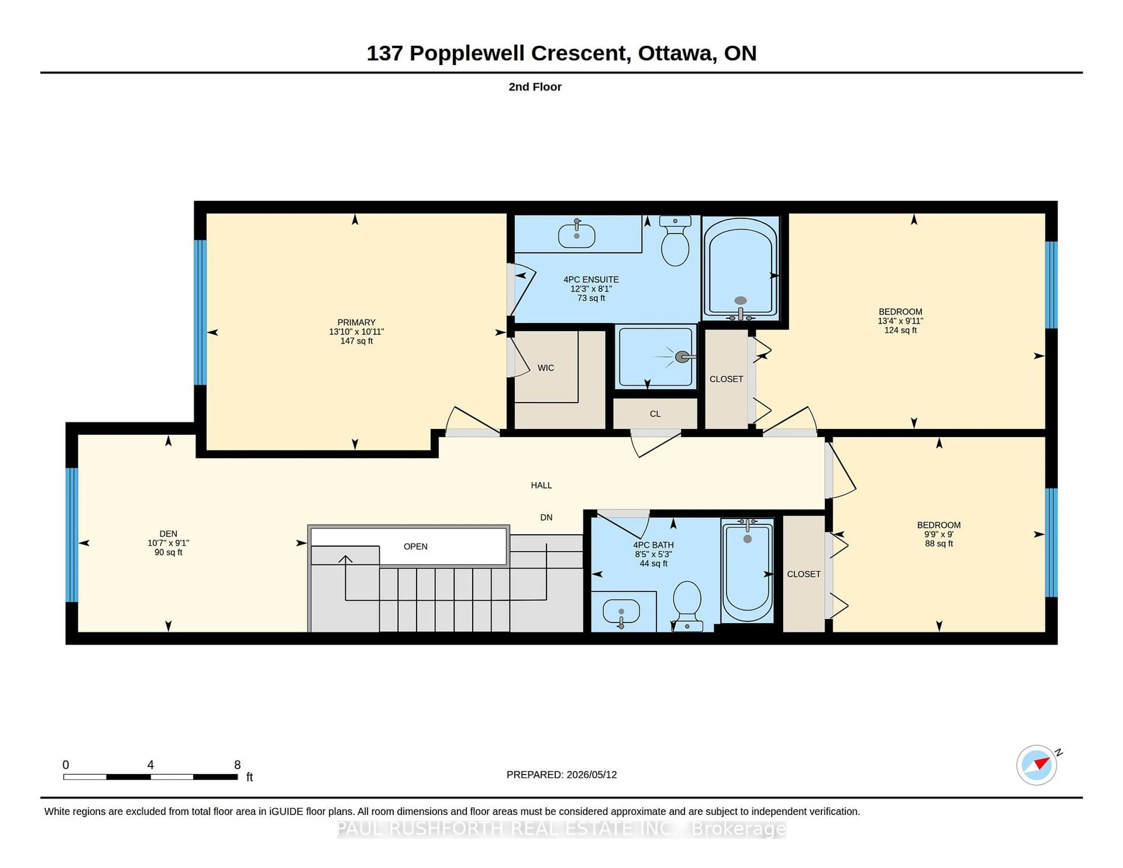Floor plan for 137 Popplewell Cres, Ottawa Ontario K2J 5P7