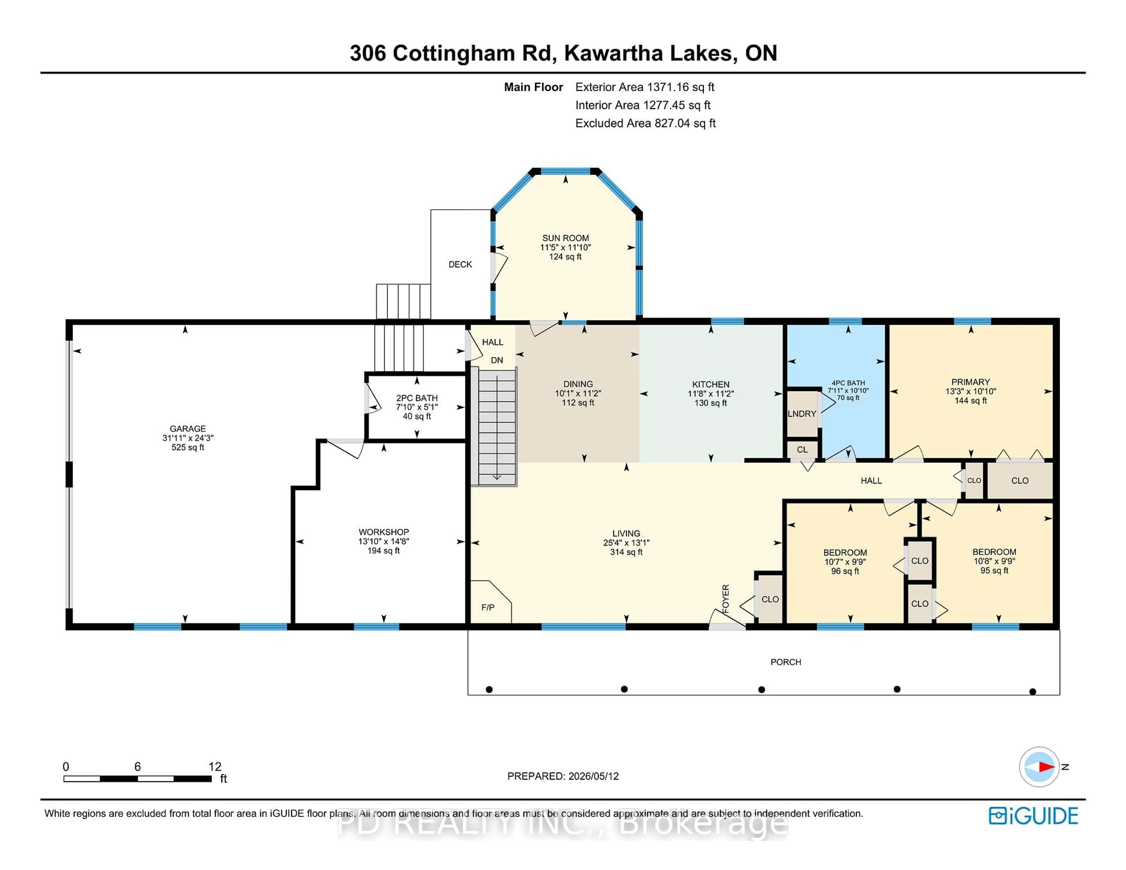 Floor plan for 306 Cottingham Rd, Kawartha Lakes Ontario K0L 2W0