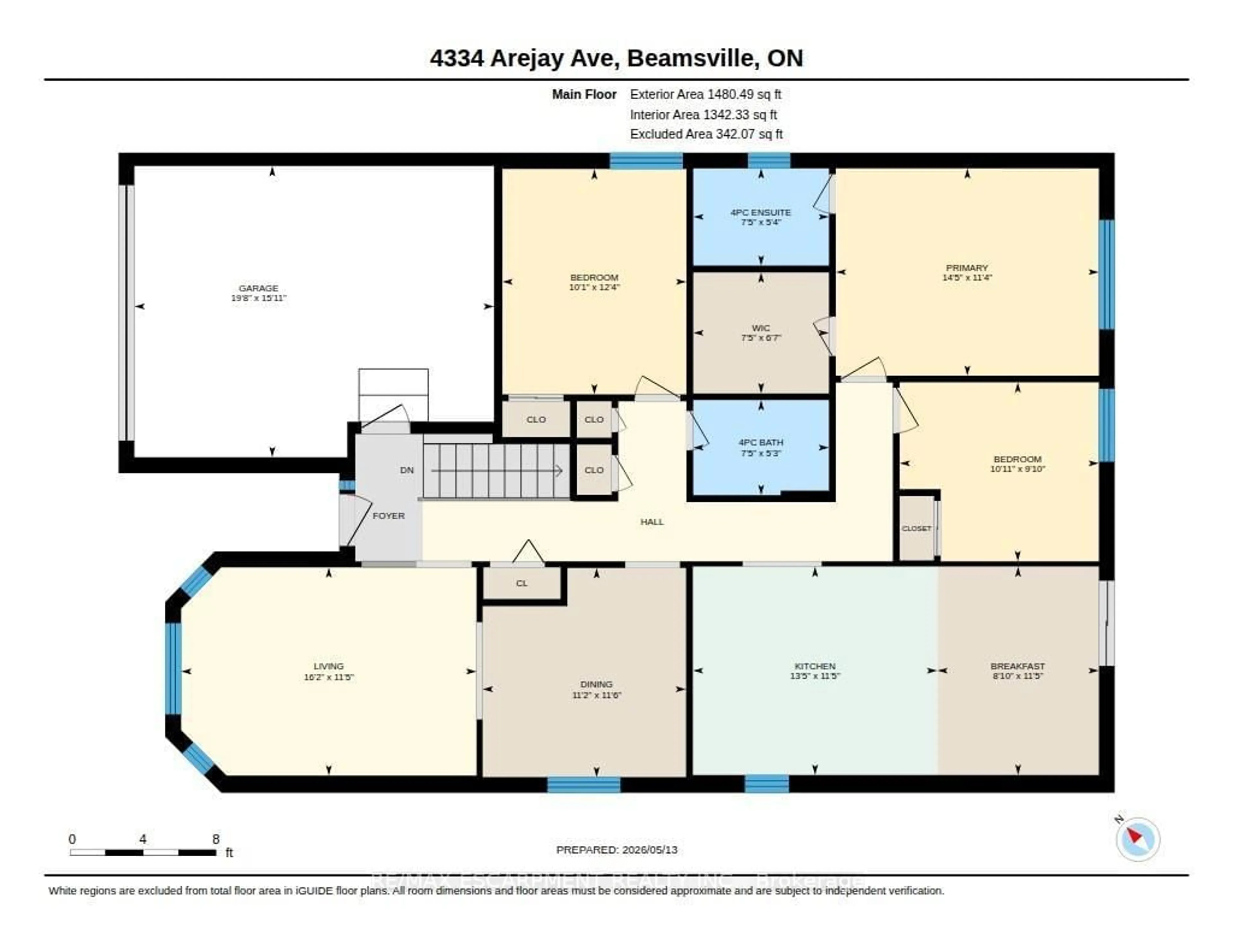 Floor plan for 4334 Arejay Ave, Lincoln Ontario L3J 0P7