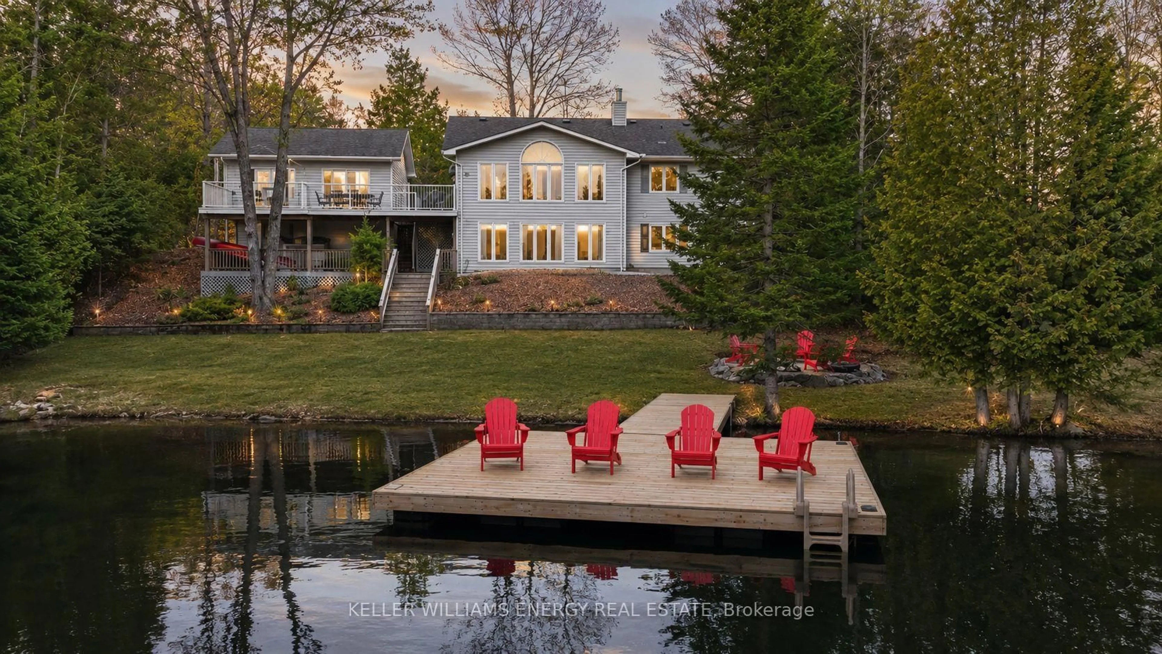 Patio, water/lake/river/ocean view for 112 Bay Shore Dr, Bancroft Ontario K0L 1C0
