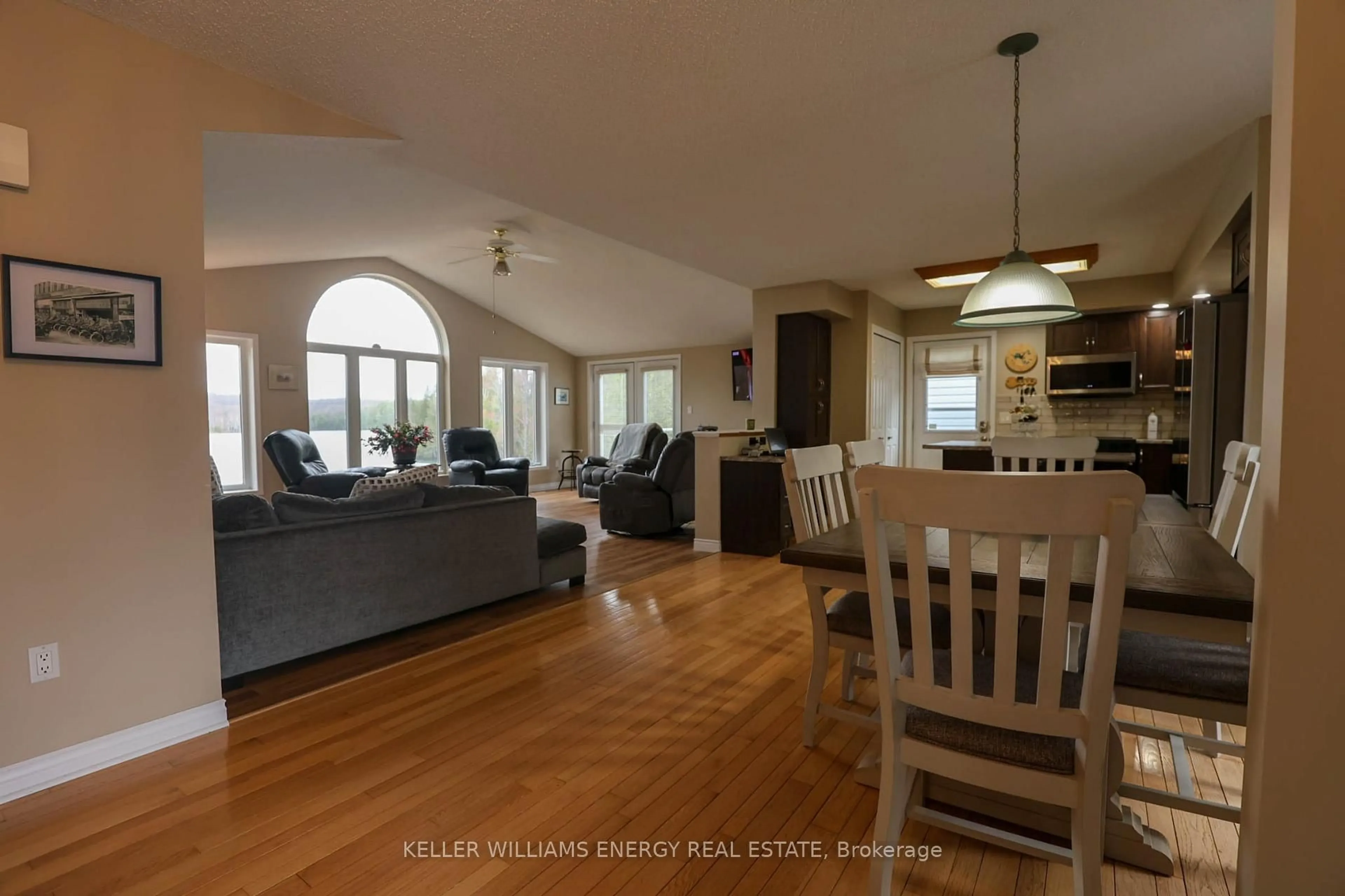 Living room with furniture, wood/laminate floor for 112 Bay Shore Dr, Bancroft Ontario K0L 1C0