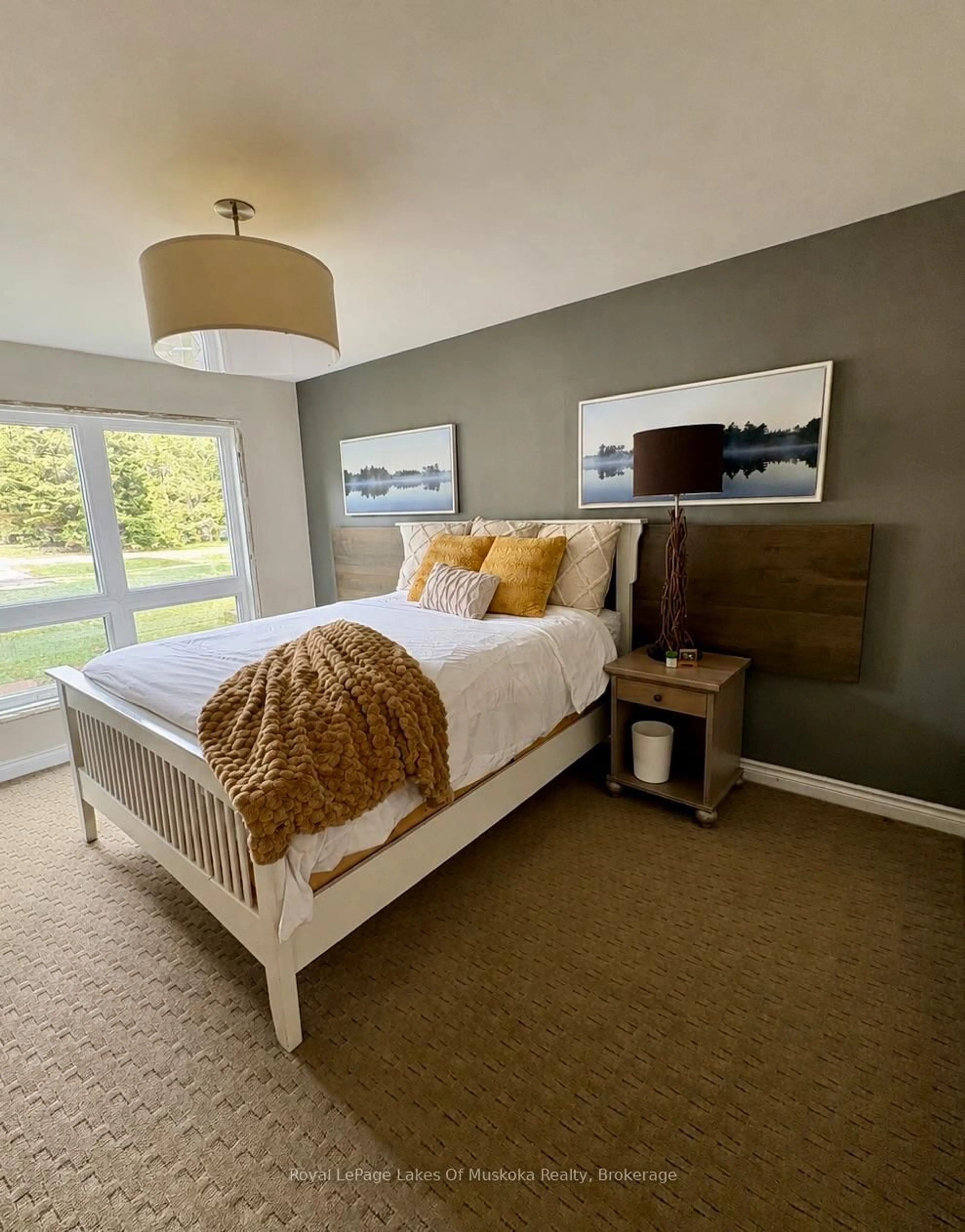 Bedroom with bed, unknown for 1235 Deerhurst Dr #53-108, Huntsville Ontario P1H 2E8