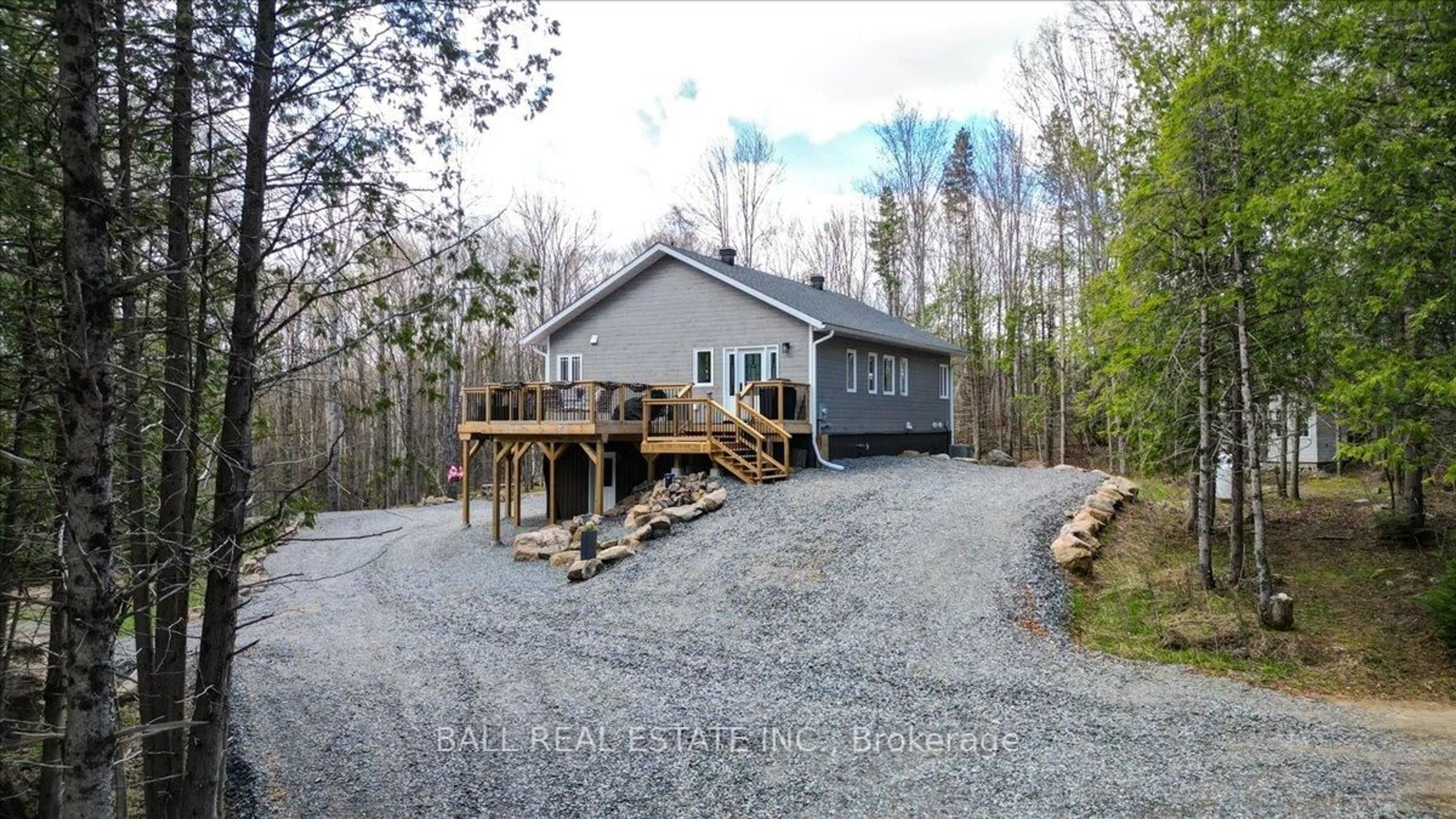 A pic from outside/outdoor area/front of a property/back of a property/a pic from drone, water/lake/river/ocean view for 1404 Hybla Rd, Bancroft Ontario K0L 1C0