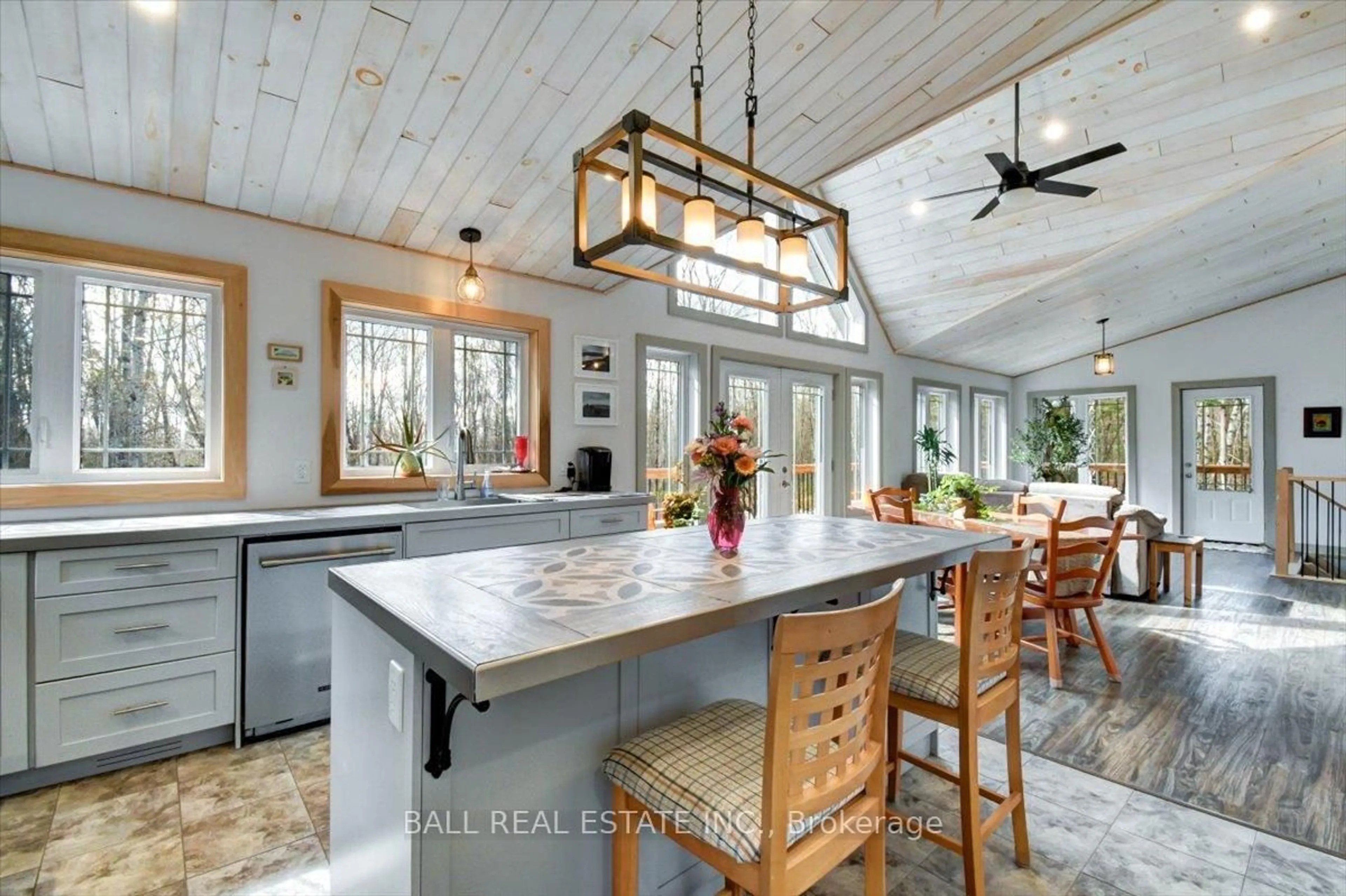 Open concept kitchen, ceramic/tile floor for 1404 Hybla Rd, Bancroft Ontario K0L 1C0
