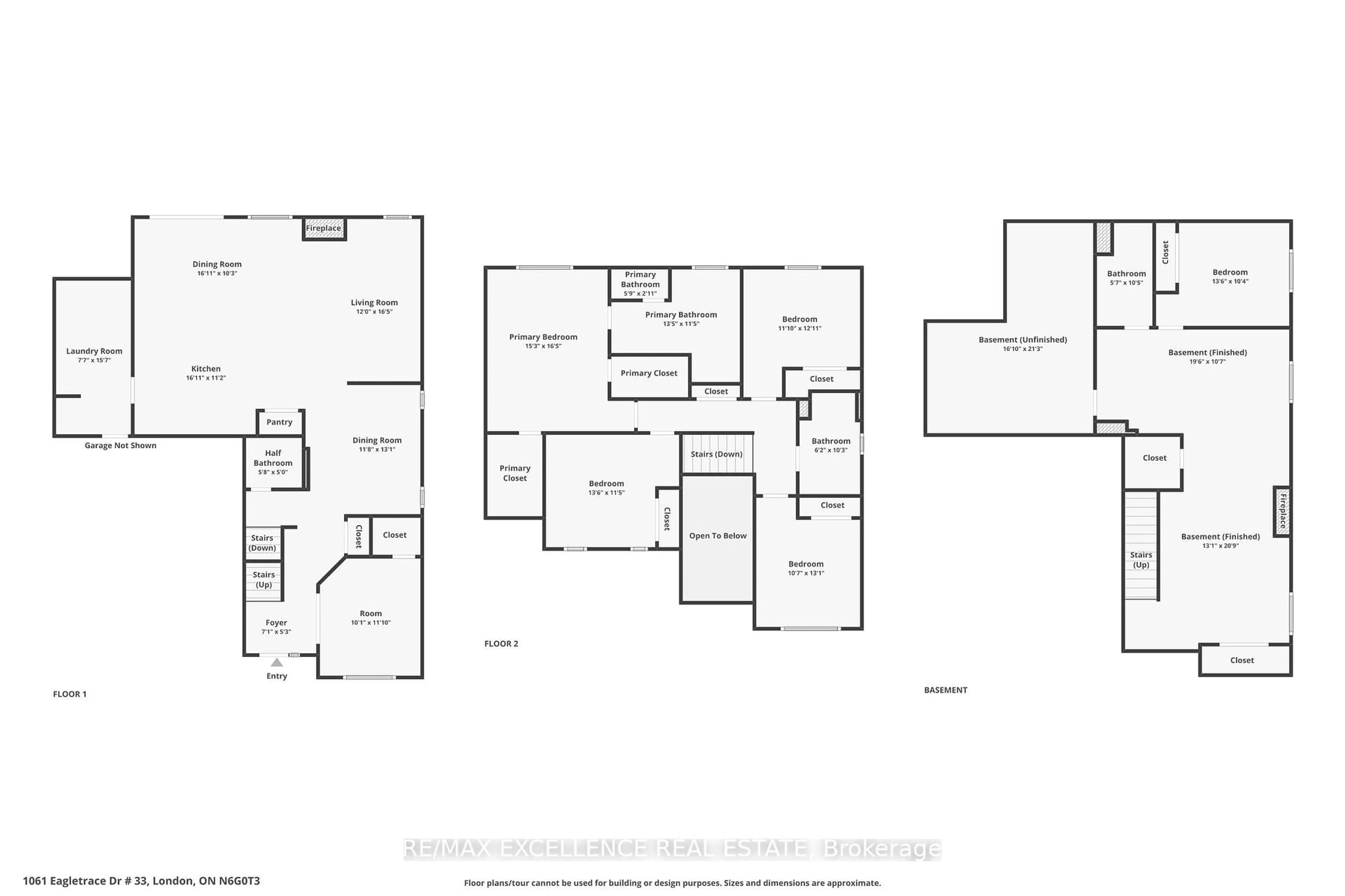 Floor plan for 1061 Eagletrace Dr #33, London North Ontario N6G 0T3
