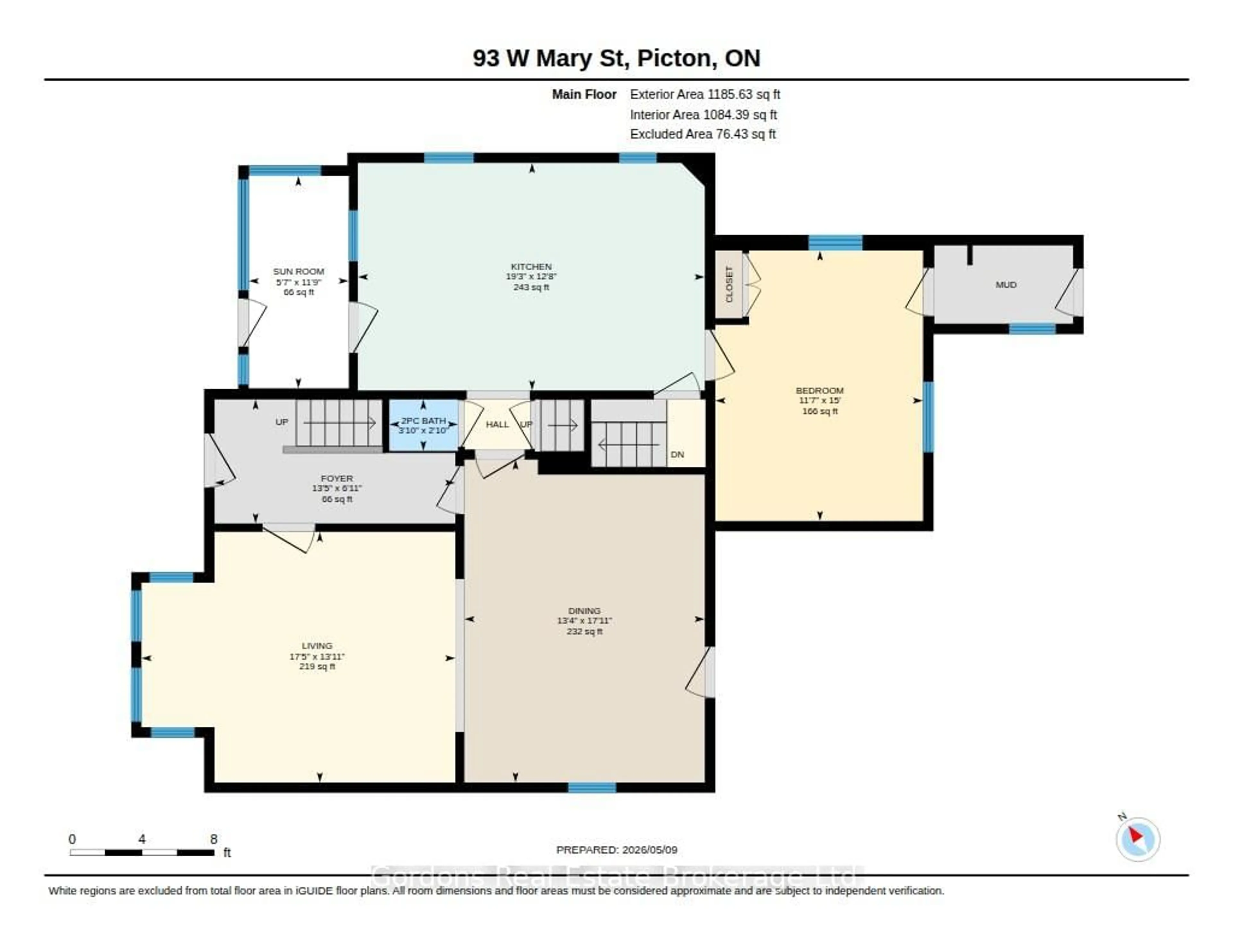 Floor plan for 93 West Mary St, Prince Edward County Ontario K0K 2T0